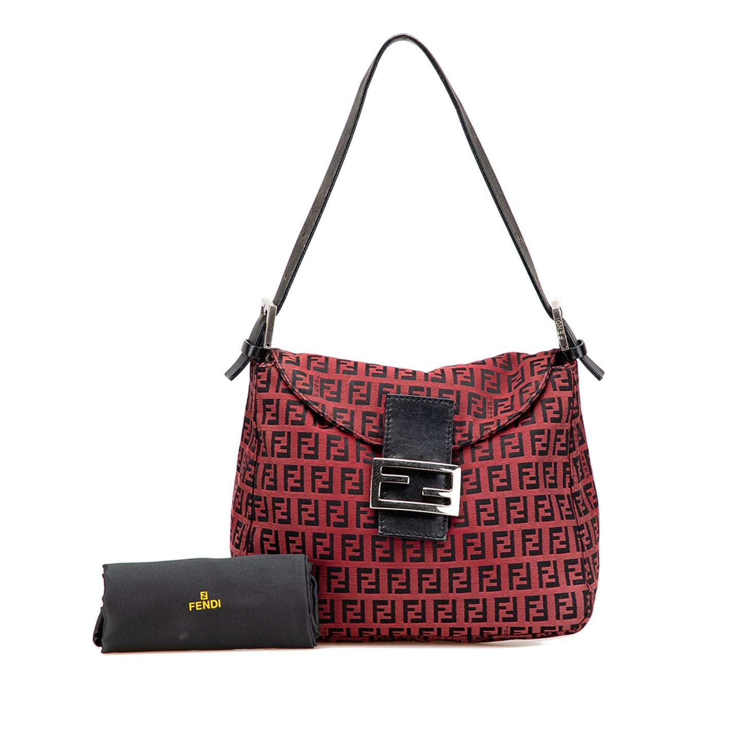 Fendi Zucca Canvas Double Flap Mamma