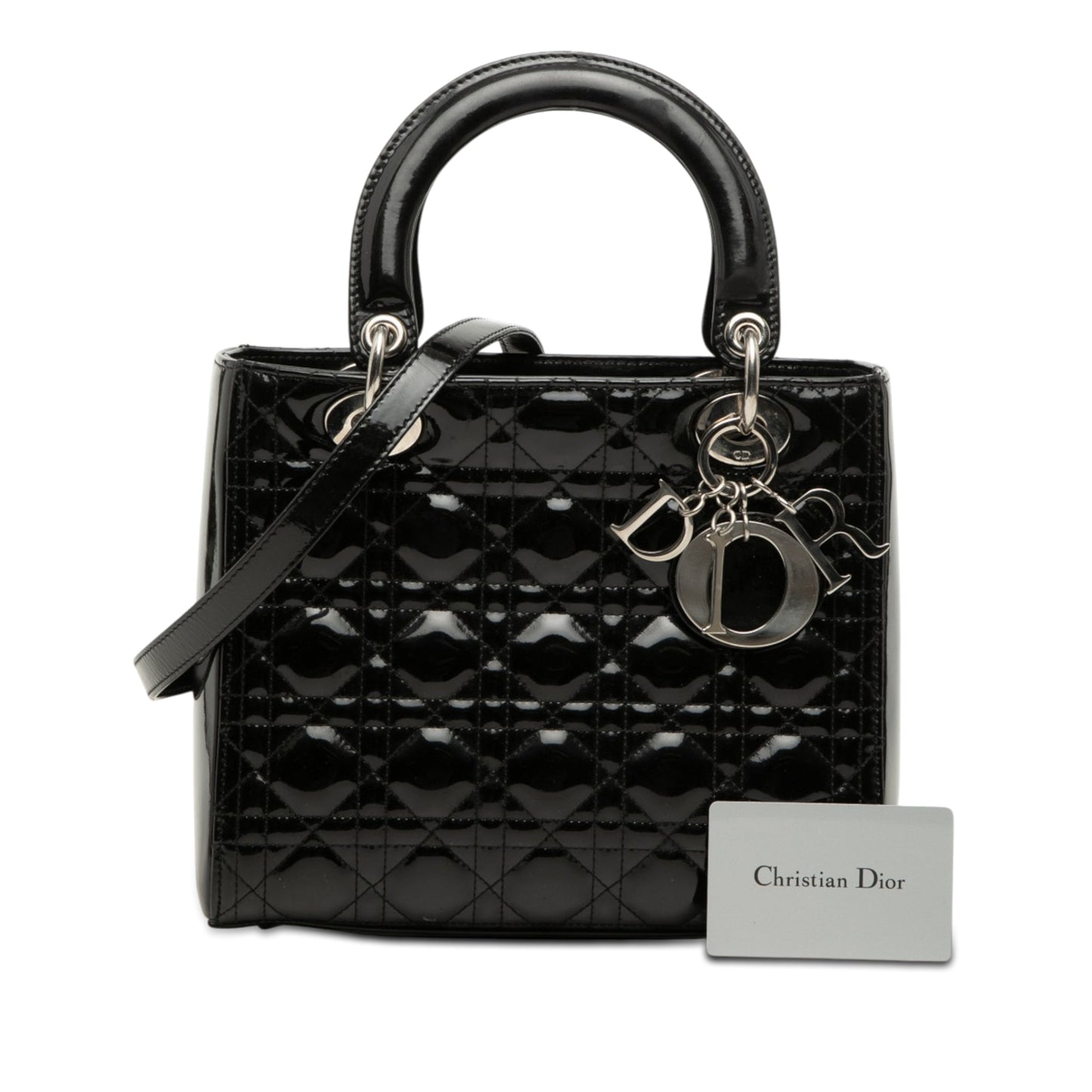 Dior Medium Patent Cannage Lady Dior