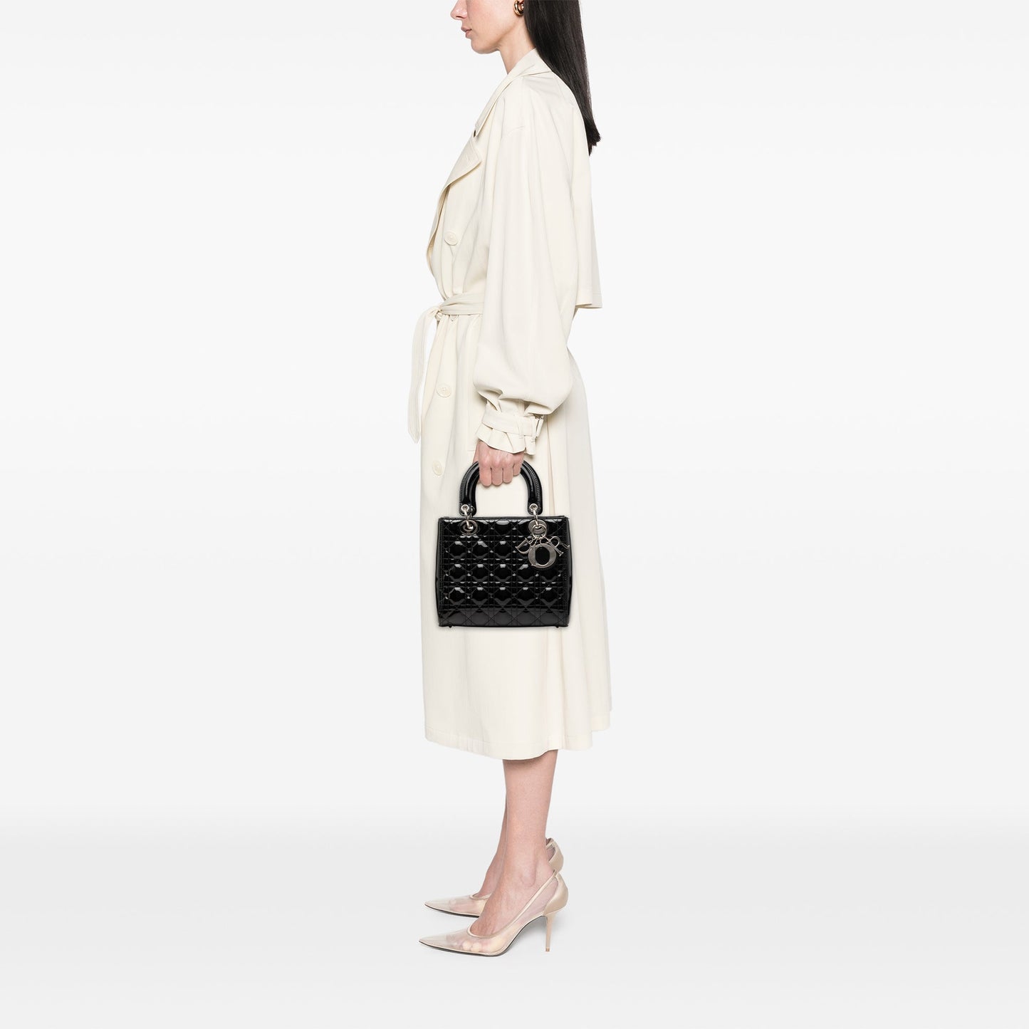 Dior Medium Patent Cannage Lady Dior