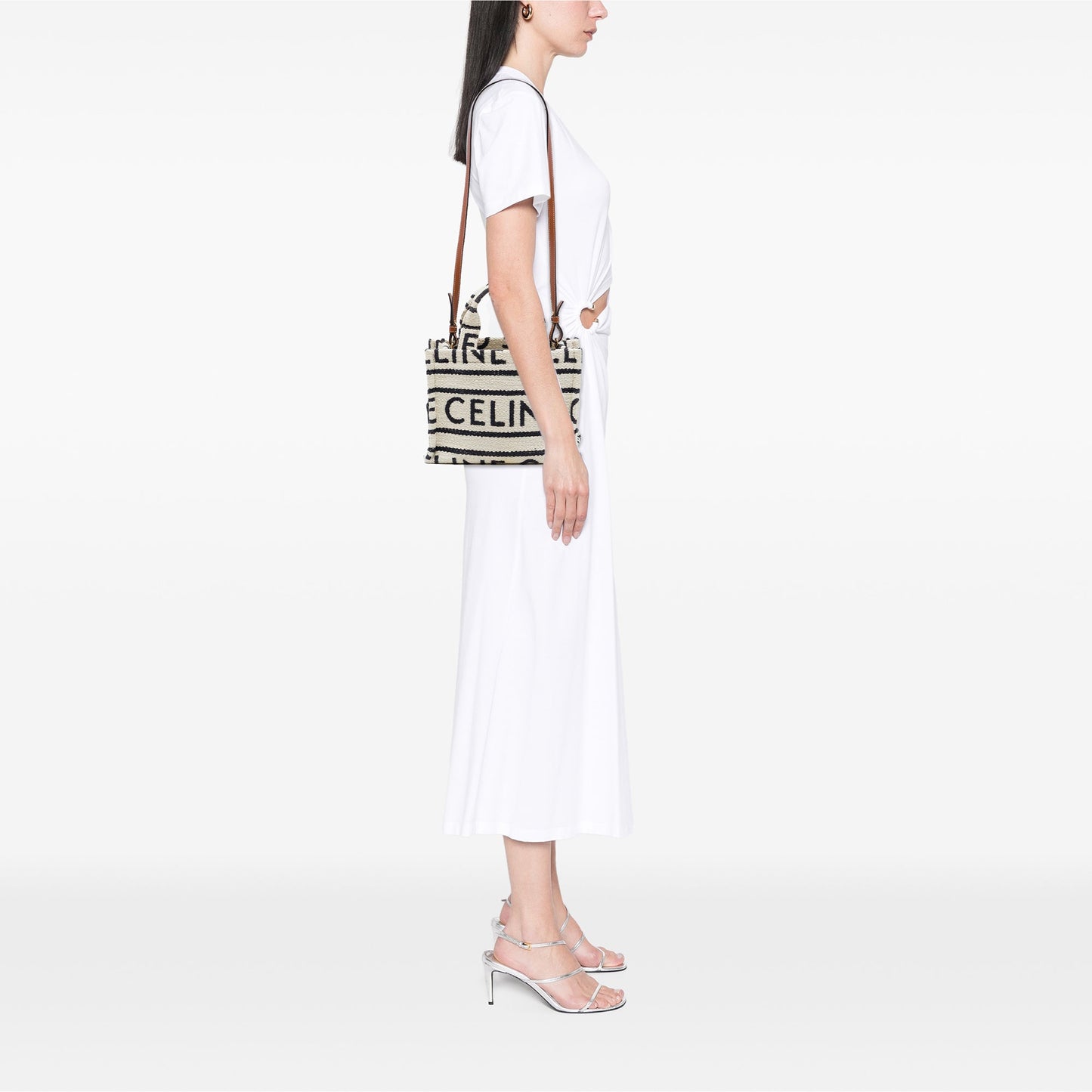 Celine Small Canvas Cabas Thais Satchel
