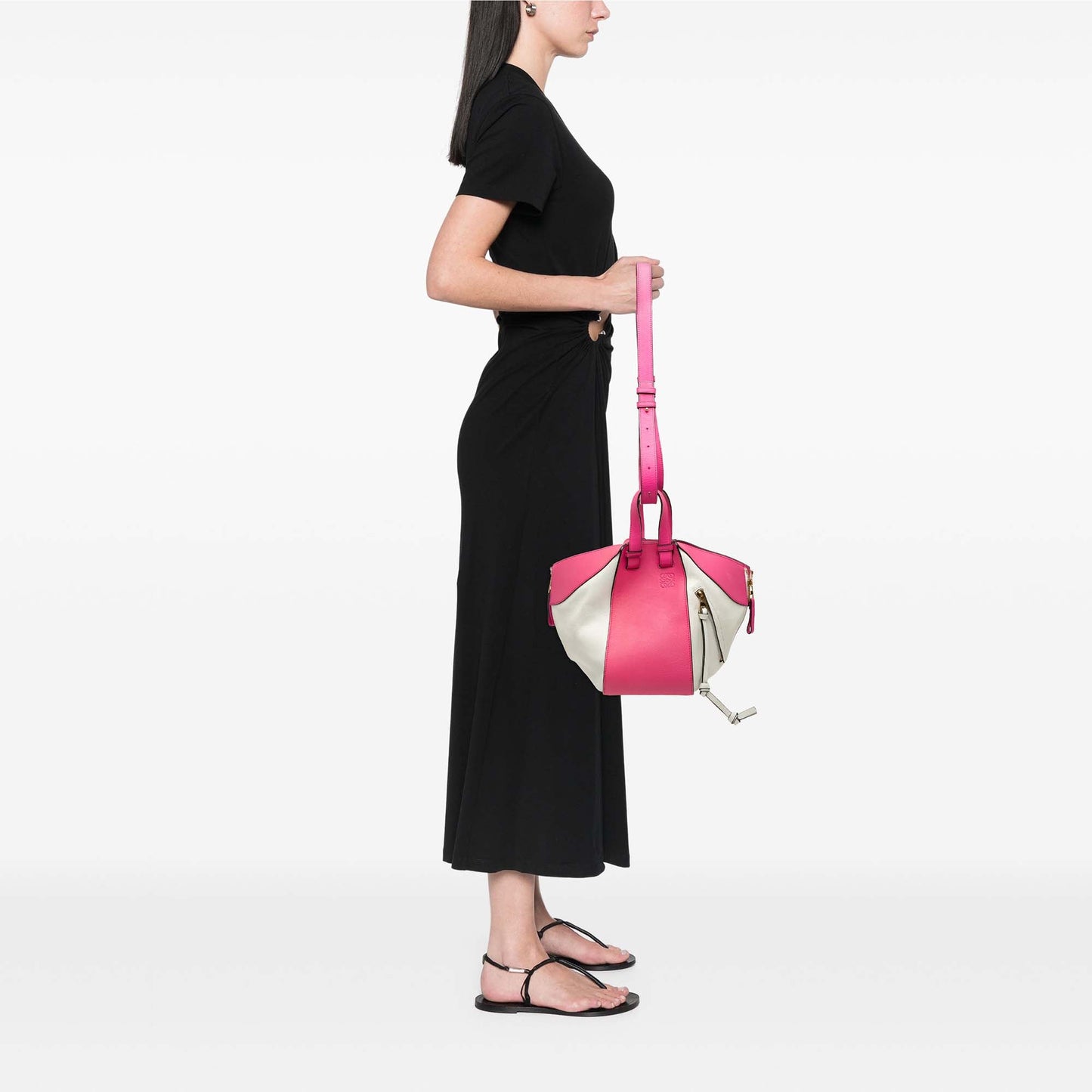 LOEWE Small Bicolor Calfskin Hammock Bag
