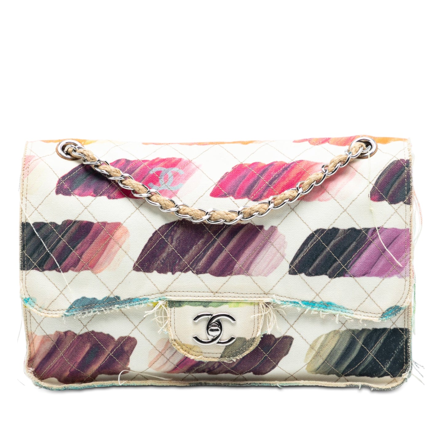 Chanel Jumbo Canvas Classic Colorama Single Flap