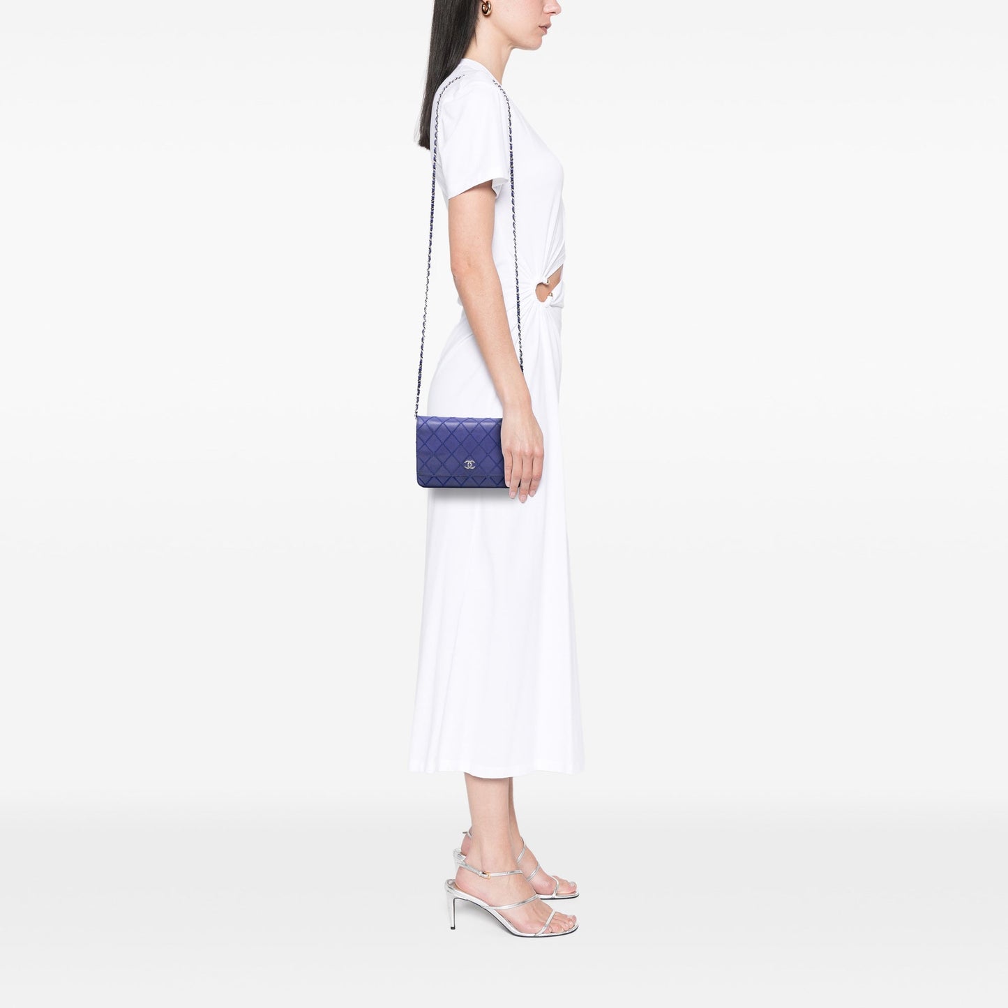 Chanel CC Quilted Calfskin Fancy Wallet On Chain