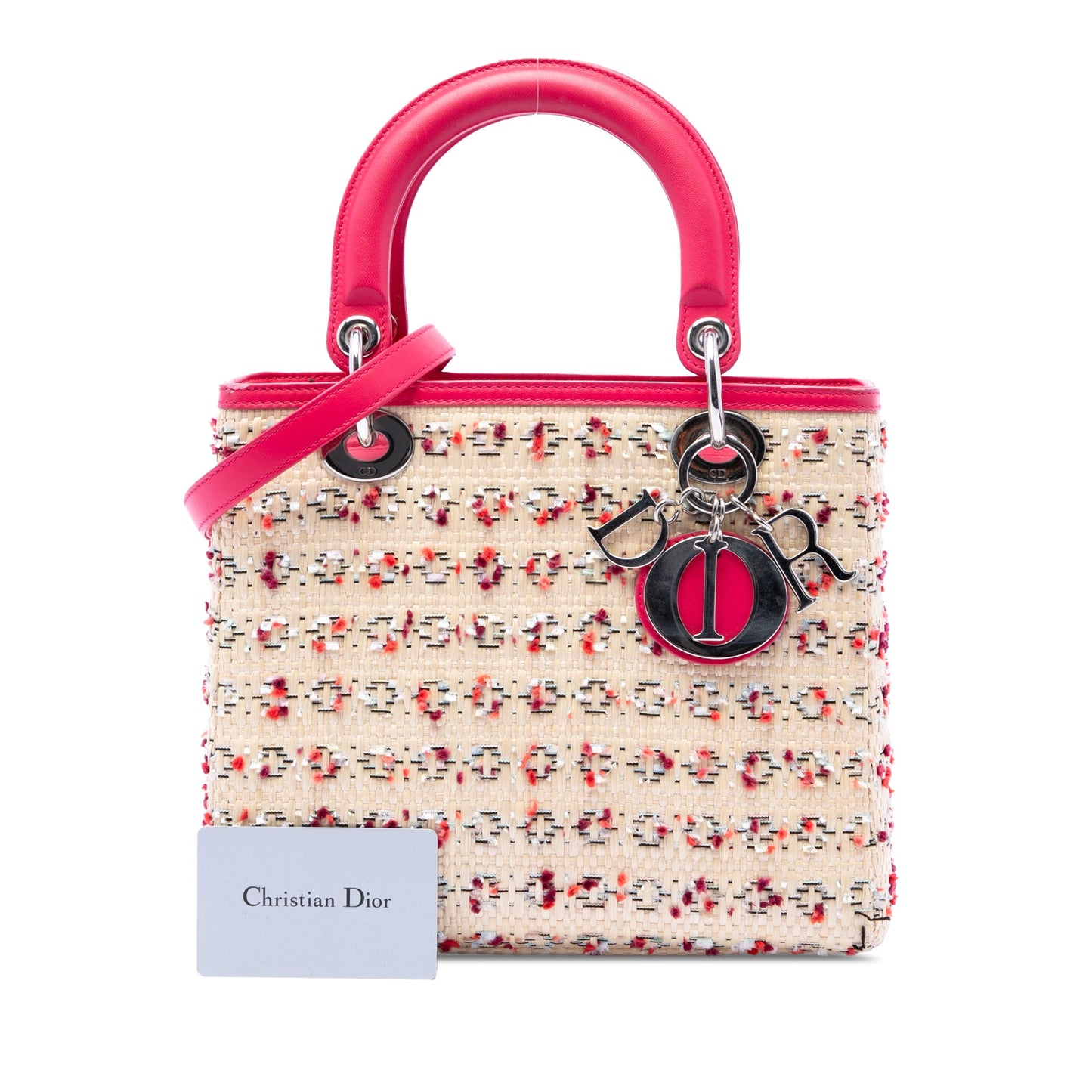 Dior Medium Woven Raffia Lady Dior