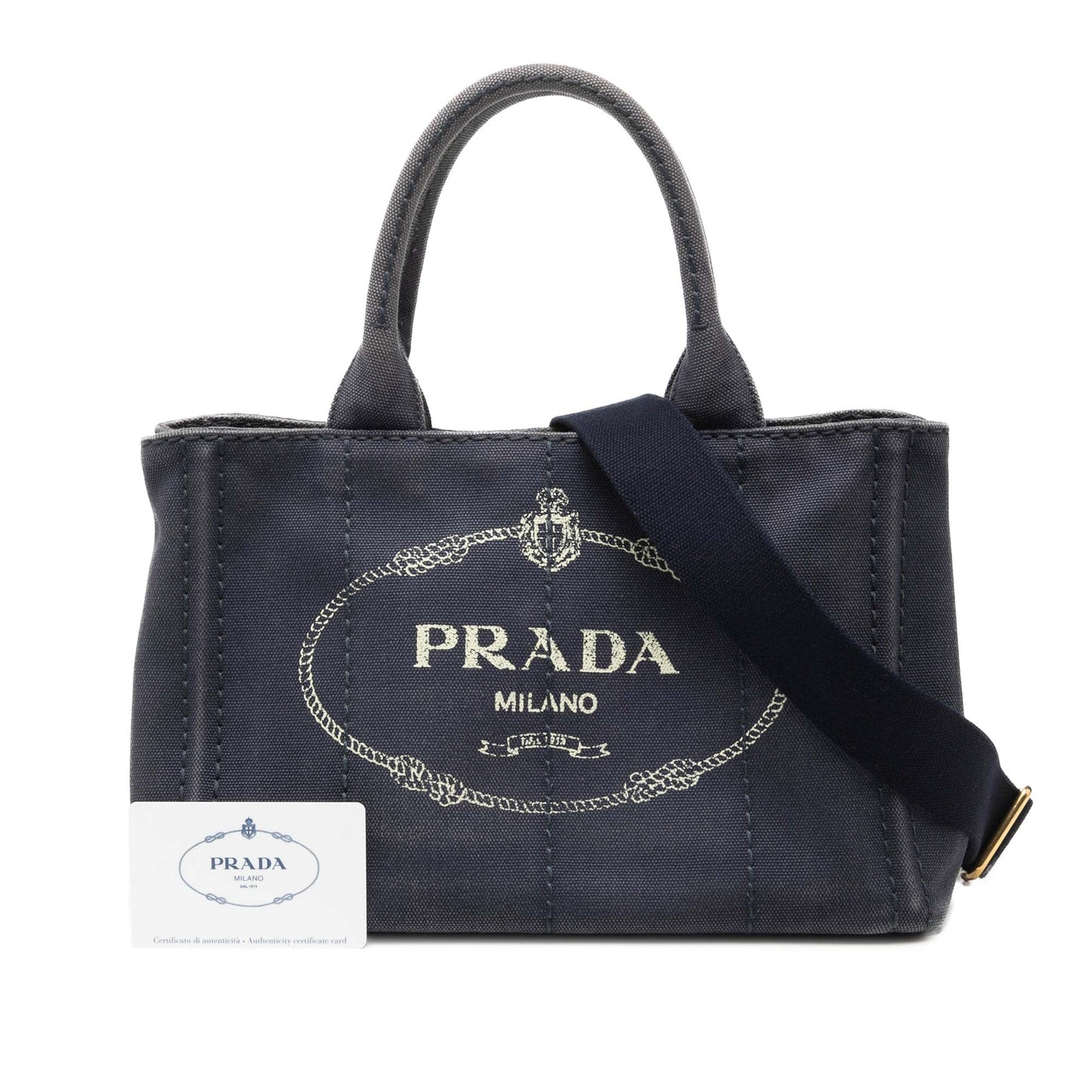 Prada Small Canvas Canapa Logo Satchel