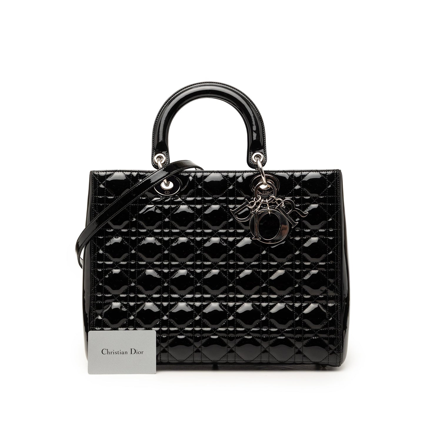 Dior Large Patent Cannage Lady Dior