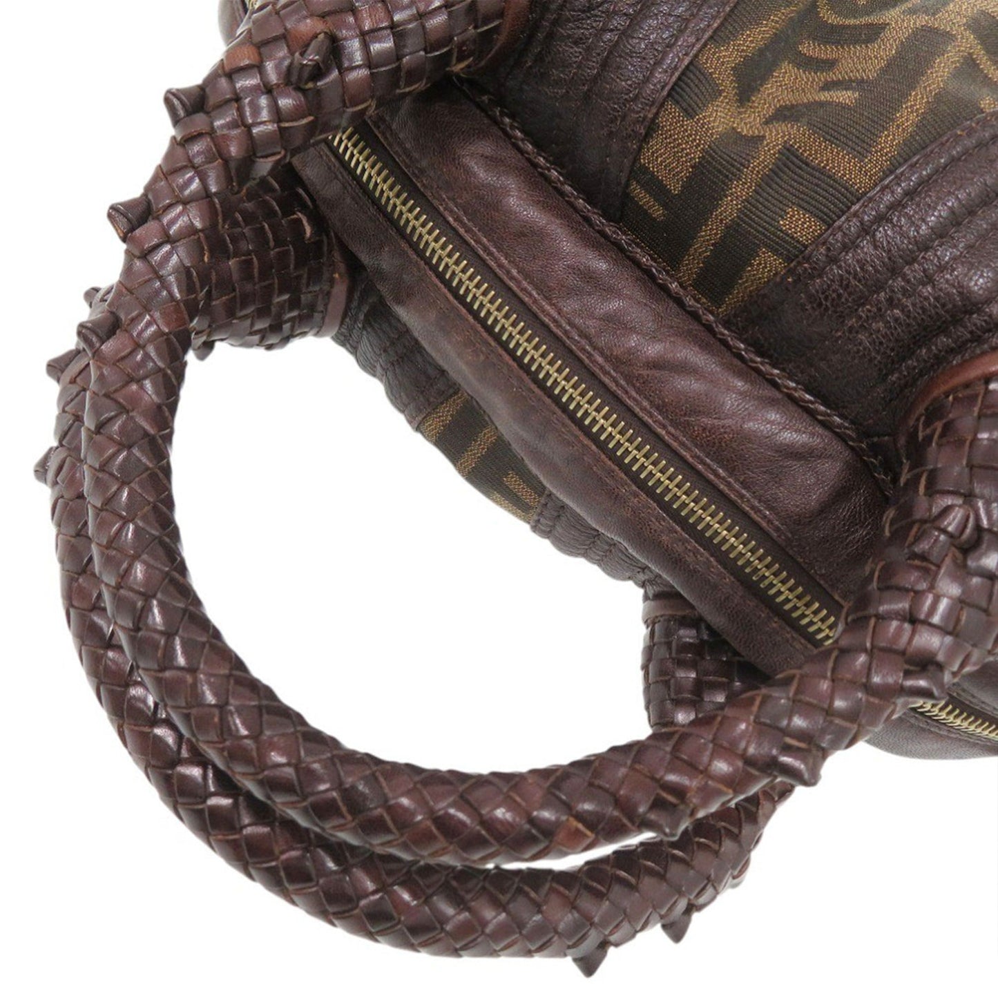 Fendi Mini Zucca Canvas and Leather Spy Handbag