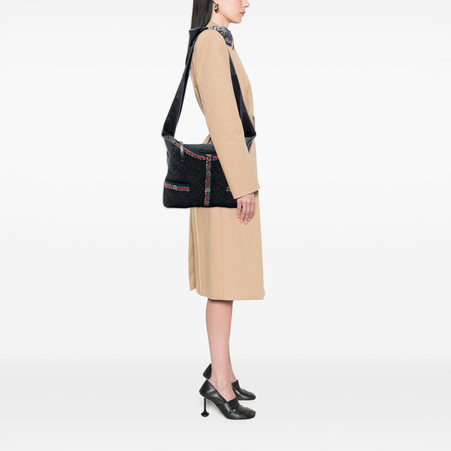 Chanel Quilted Wool and Lambskin Girl Bag