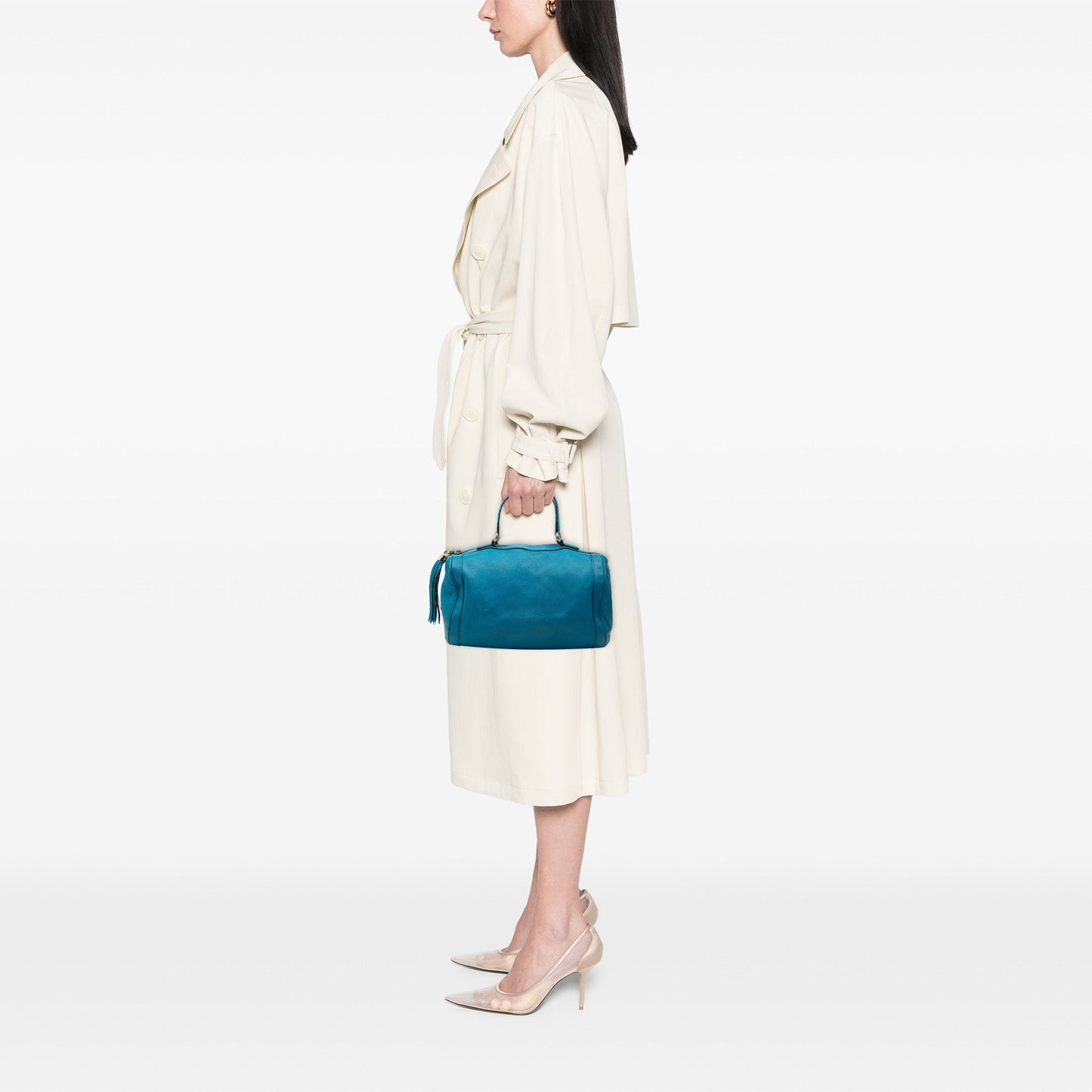 Gucci Medium Pebbled Calfskin Soho Boston Bag