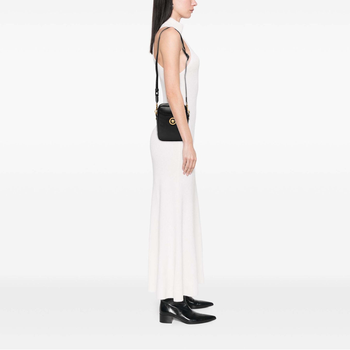 Versace Leather Medusa Crossbody