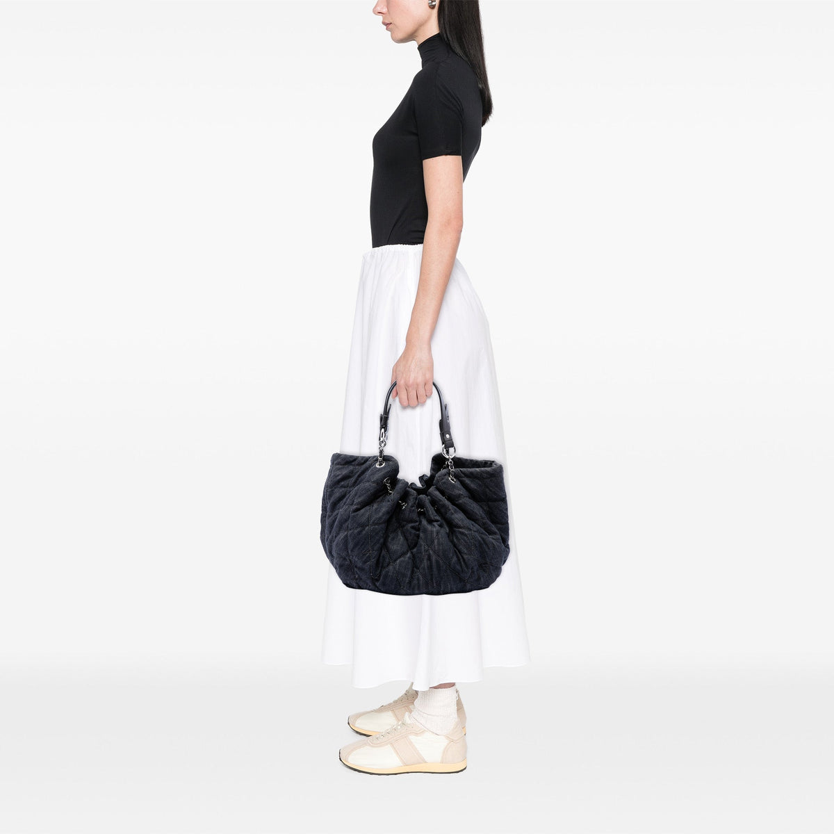 Chanel Large Quilted Denim Stretch Spirit Cabas Tote