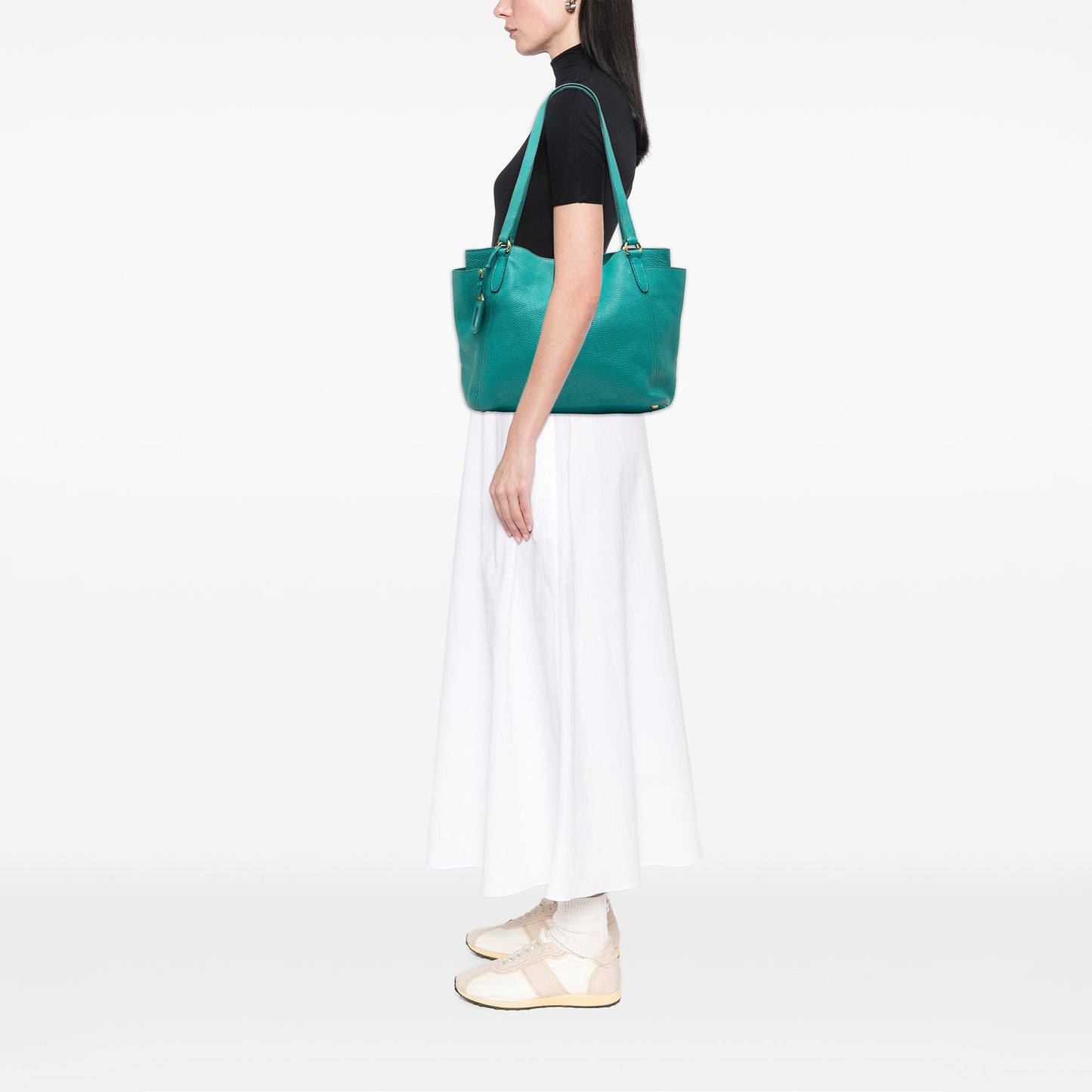 Prada Vitello Daino Side Pocket Tote