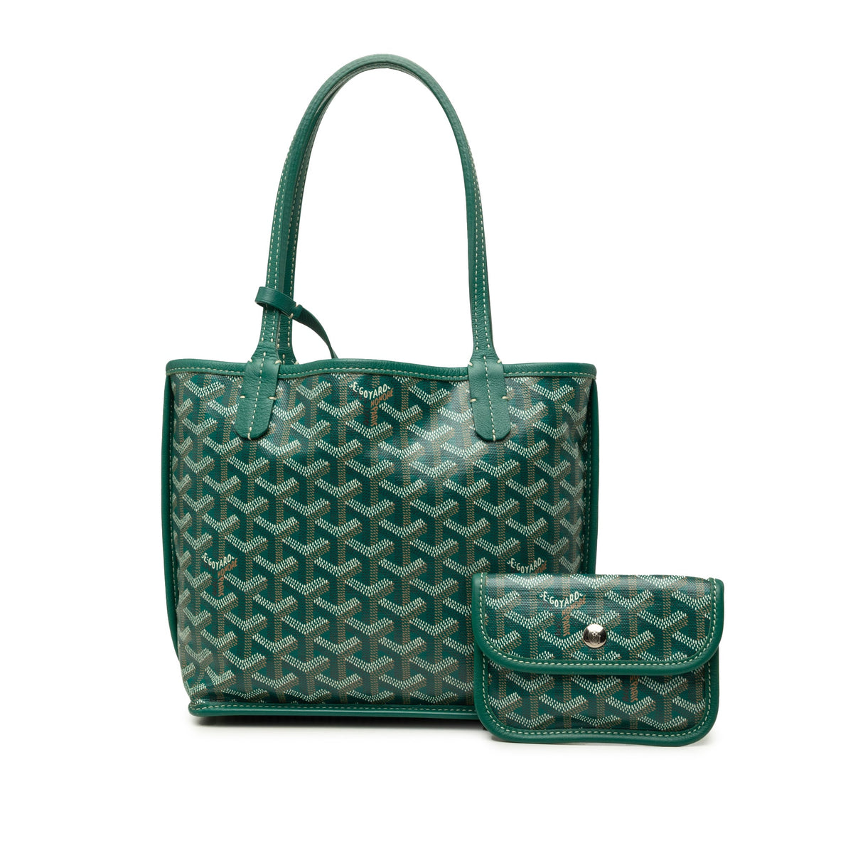 Goyard Mini Goyardine Reversible Anjou — Green