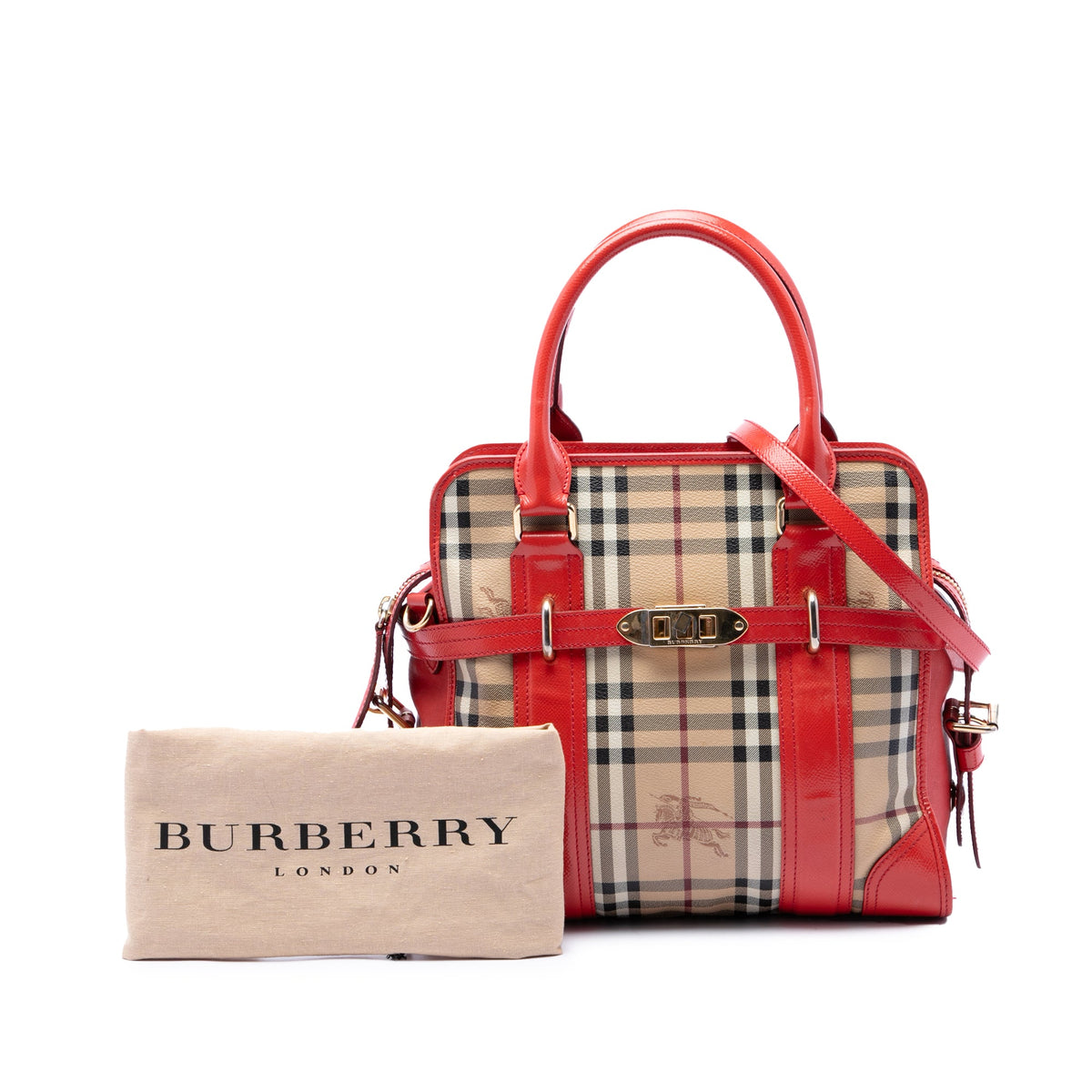 Burberry Haymarket Check Coated Canvas Minford Portrait Satchel — Beige