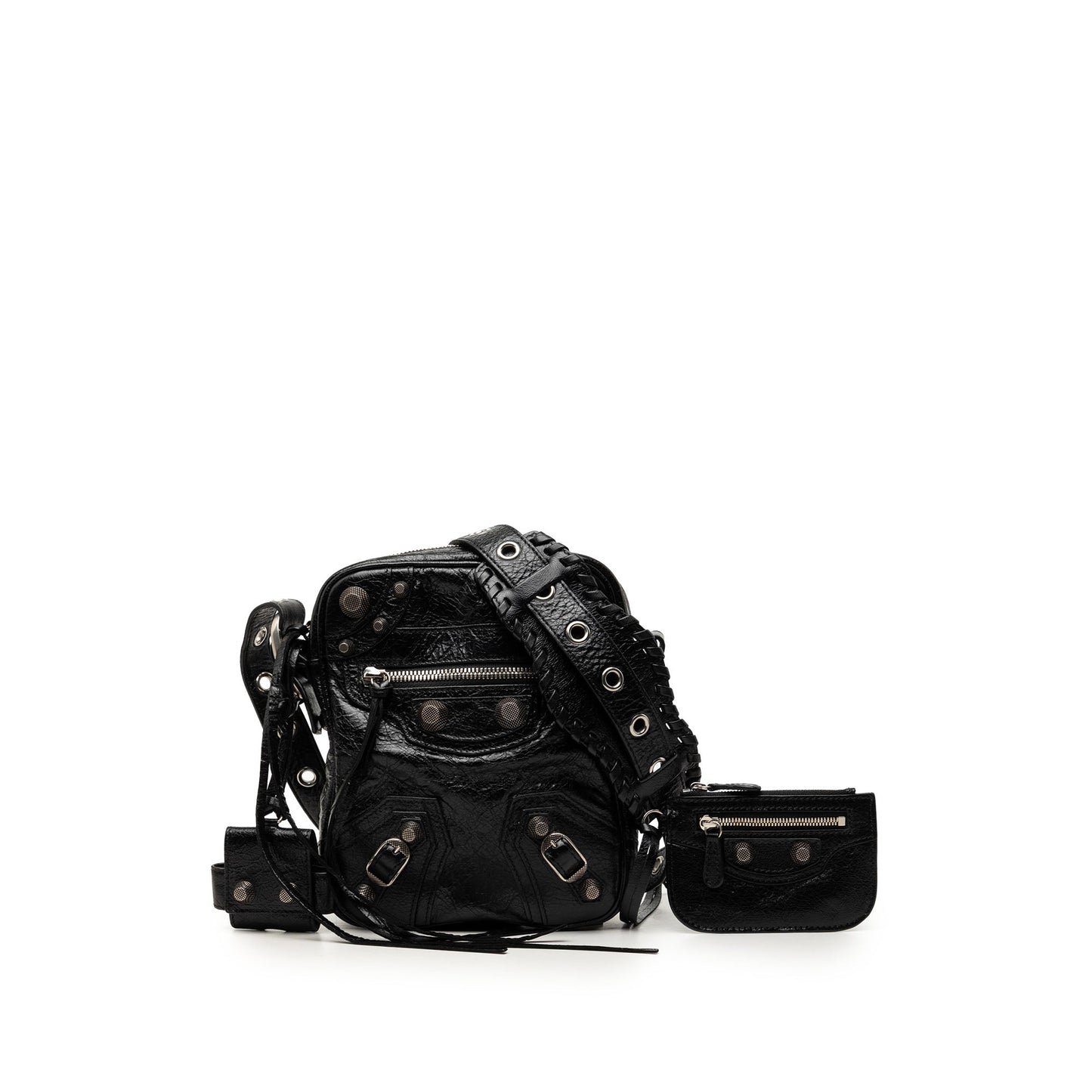 Balenciaga Lambskin Motocross Le Cagole Messenger Bag