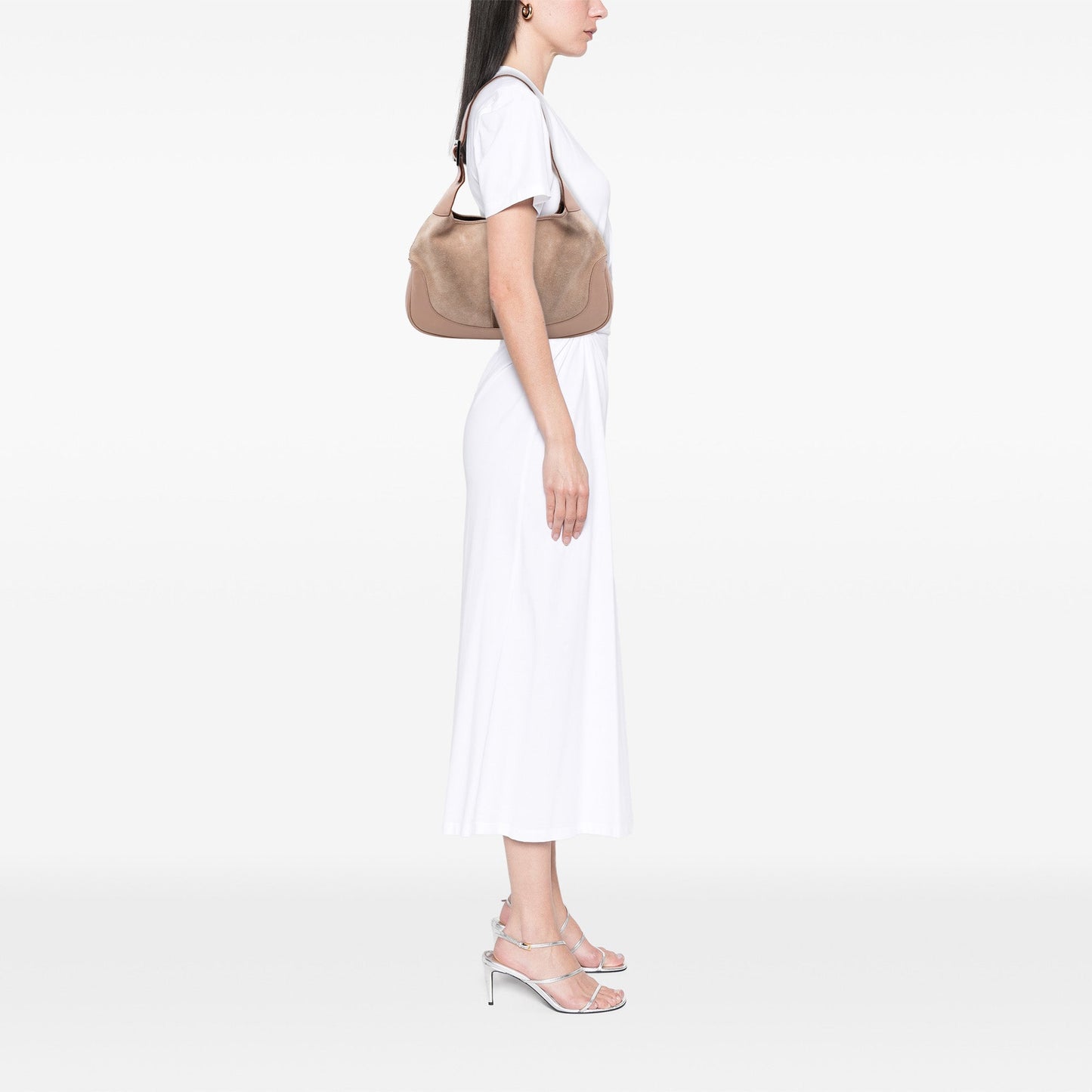 Suede Web Jackie Shoulder Bag
