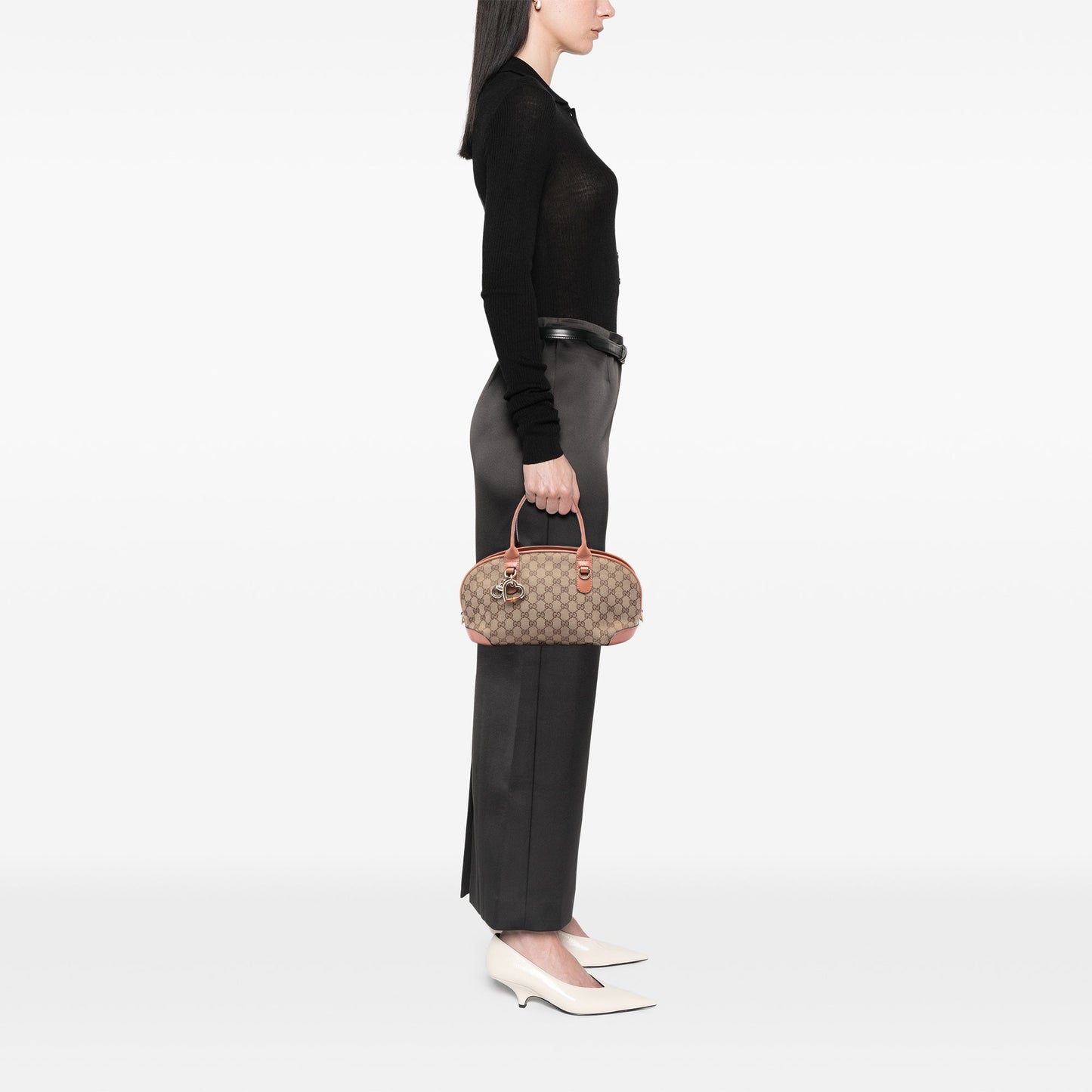 Gucci GG Canvas Heart Bit Satchel