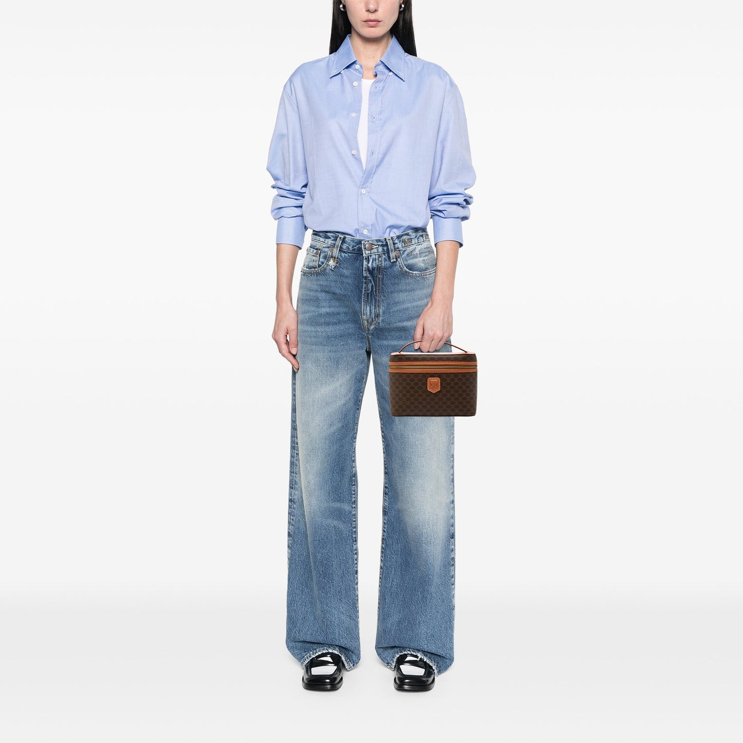 Celine Macadam Coated Canvas Vanity Bag