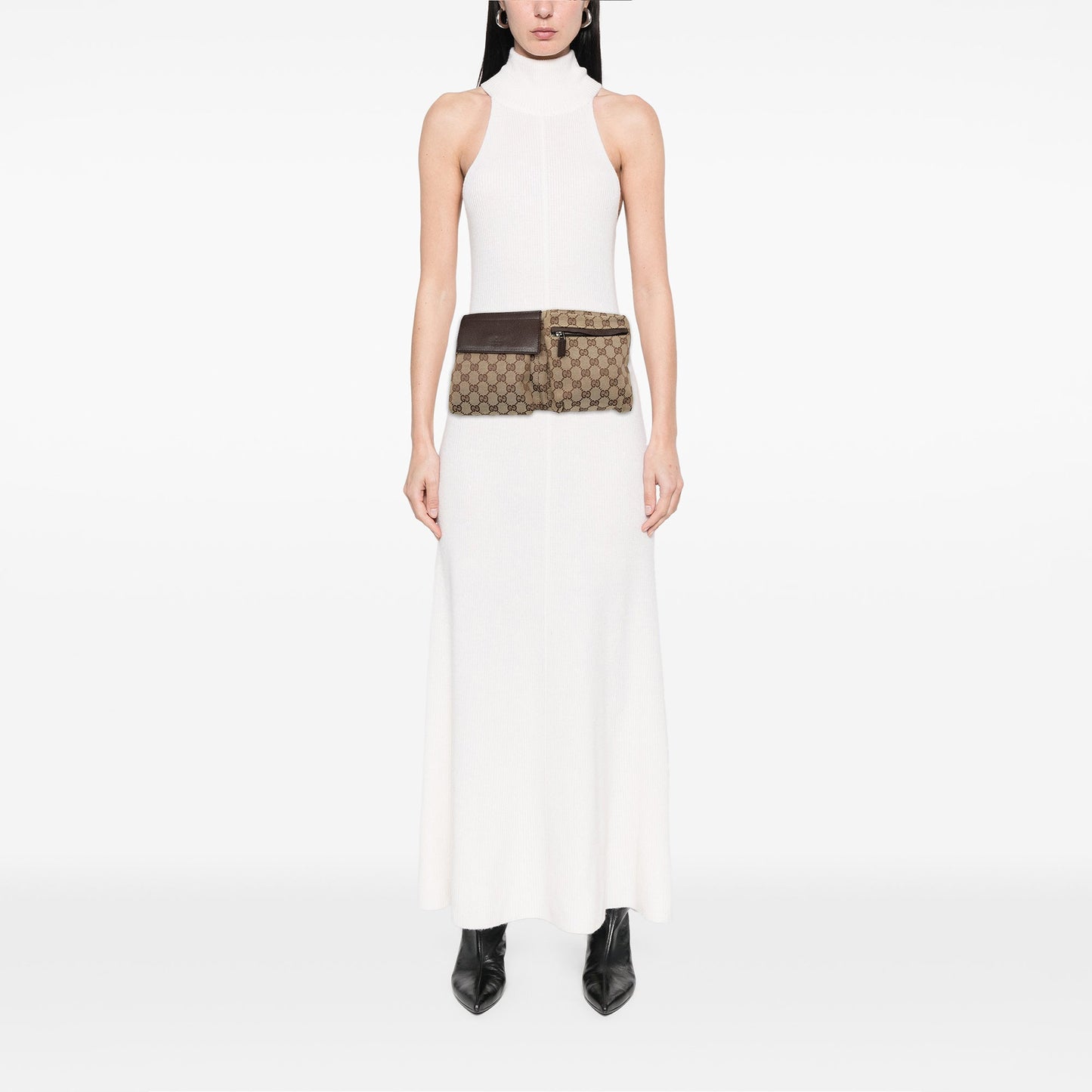 Gucci GG Canvas Double Pocket Belt Bag