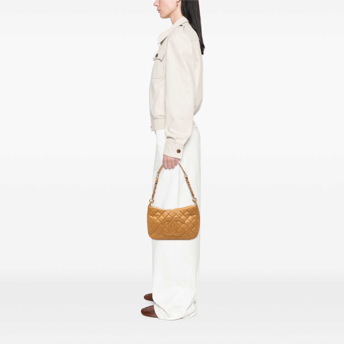 Chanel CC Quilted Caviar Timeless Shoulder Bag