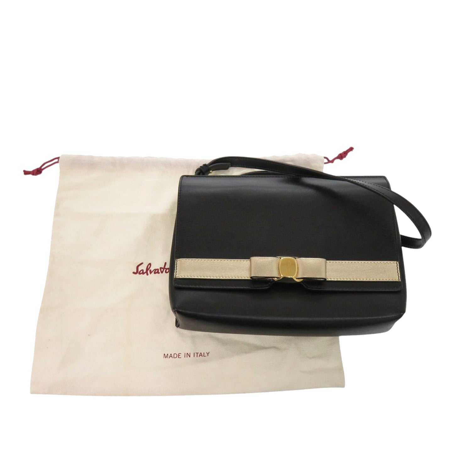 Ferragamo Leather Vara Bow Crossbody