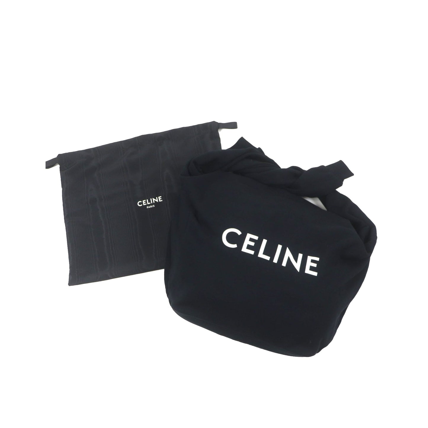 Celine Cotton Logo Sweat Knotted Shoulder Bag