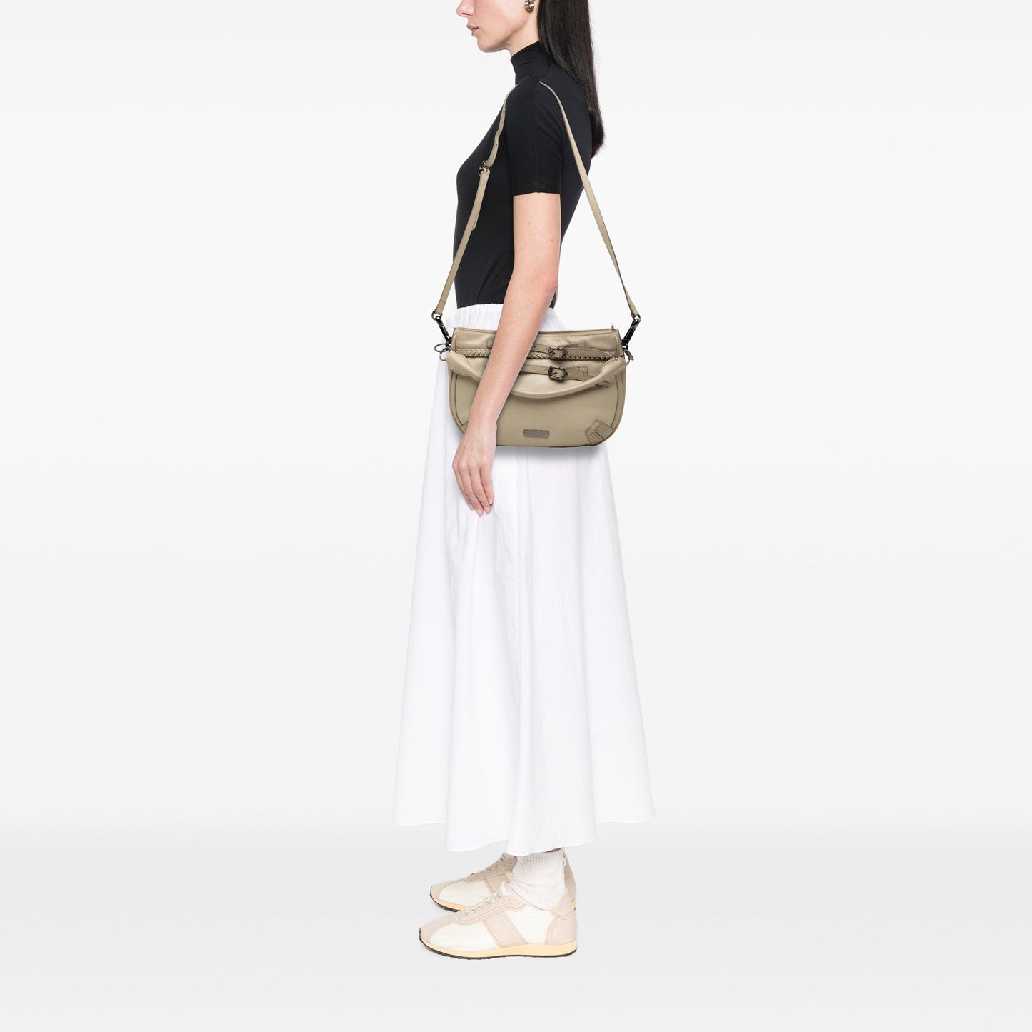Burberry Small Bicolor Leather Waltham Satchel