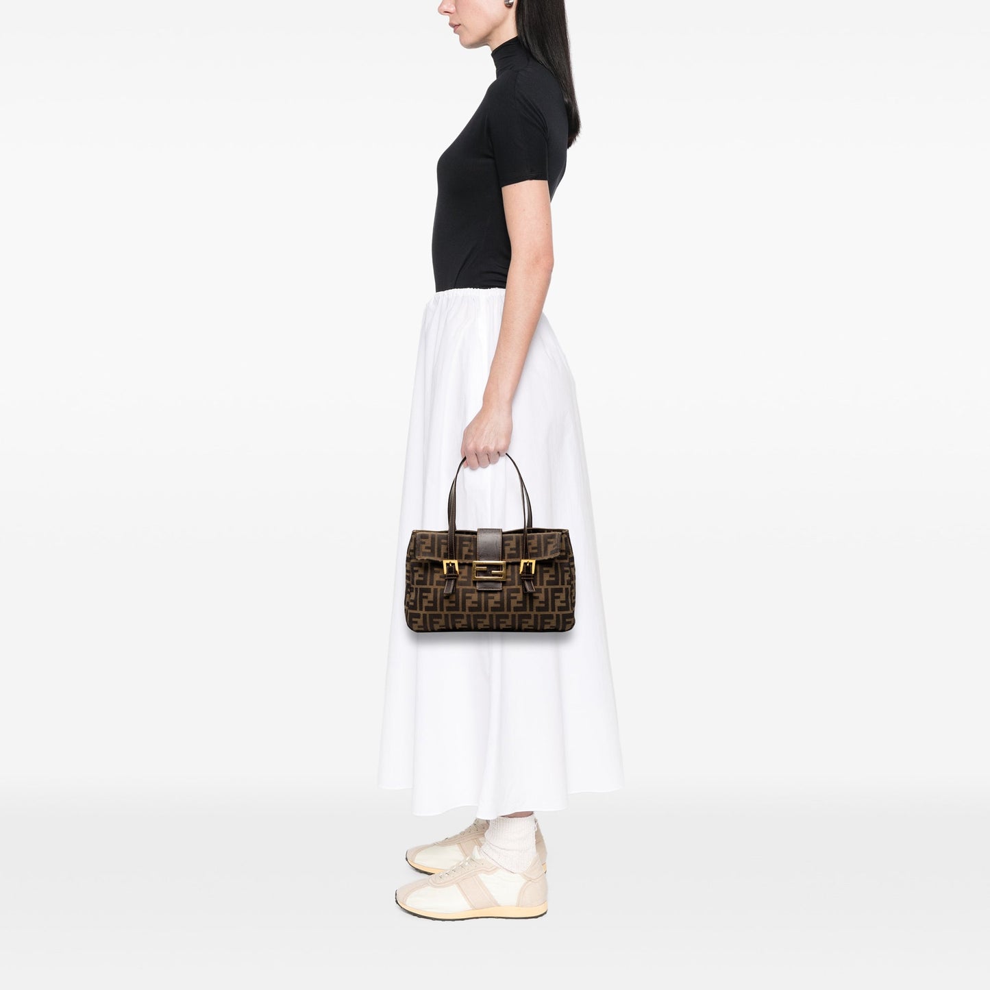 Fendi Zucca Canvas Shoulder Bag