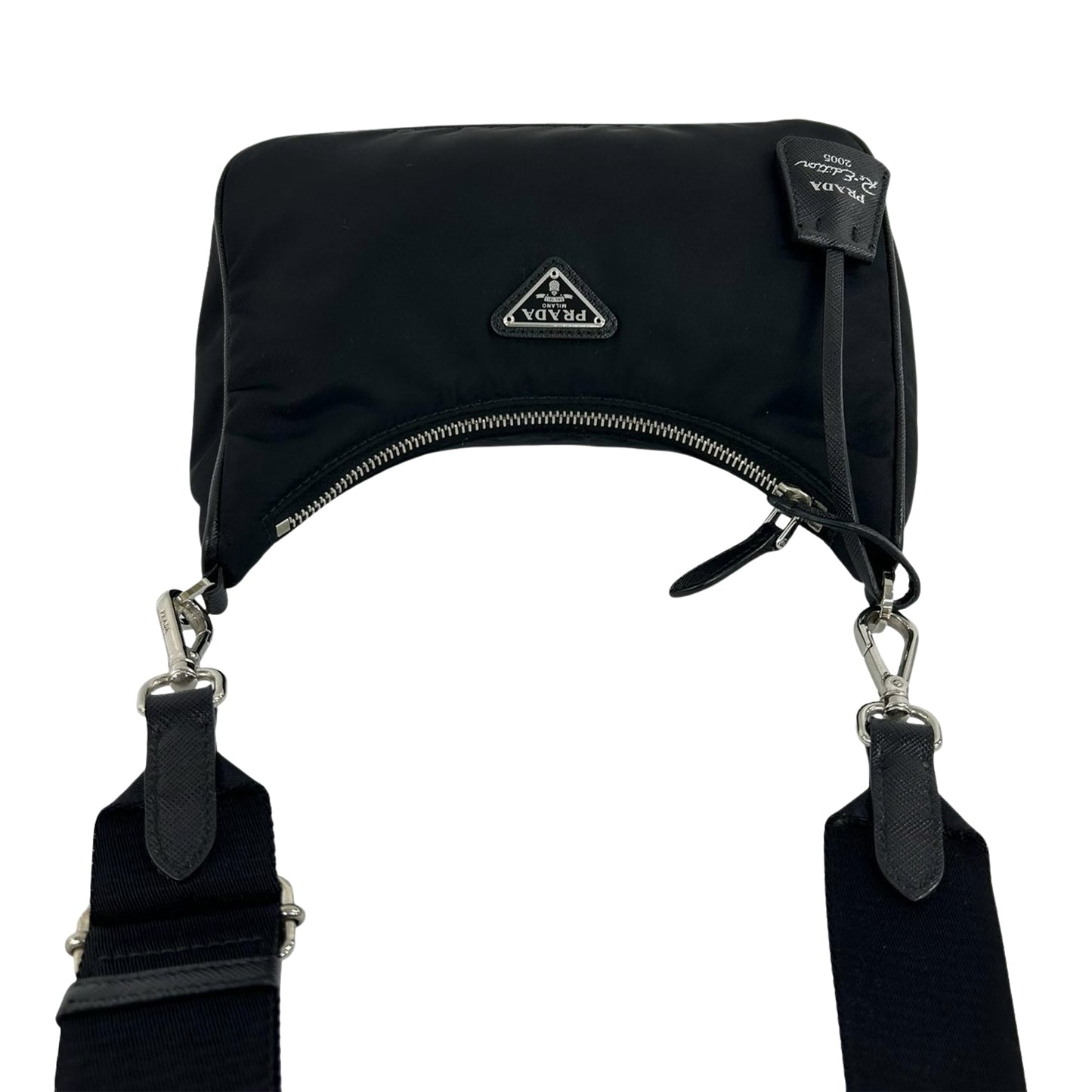 Prada Saffiano Trimmed Re Nylon Re Edition 2005 Satchel