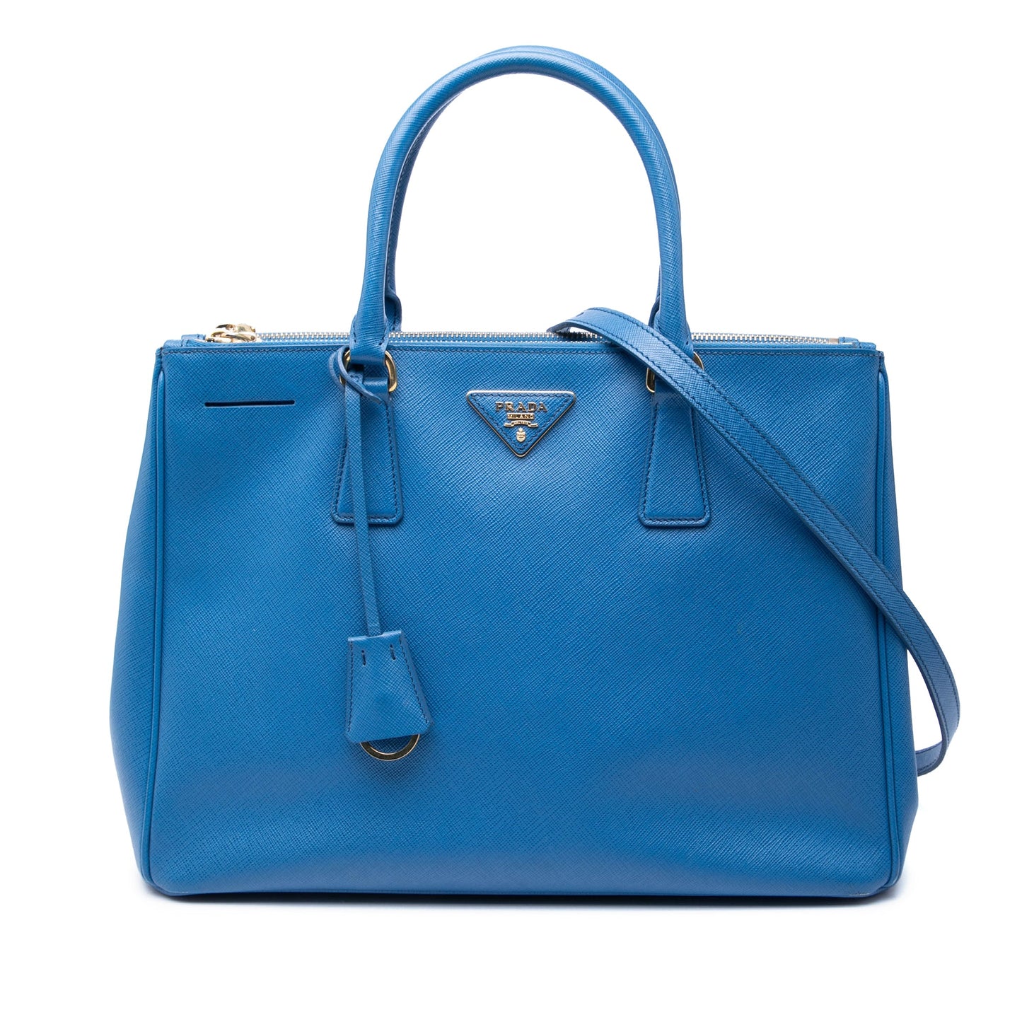 Prada Medium Saffiano Lux Galleria Double Zip Satchel