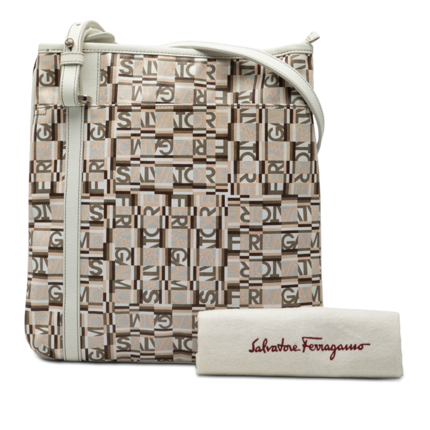 Ferragamo Coated Canvas Logo Crossbody
