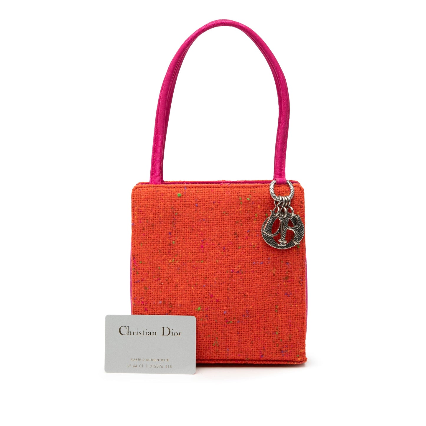 Dior Bicolor Tweed Top Handle Bag