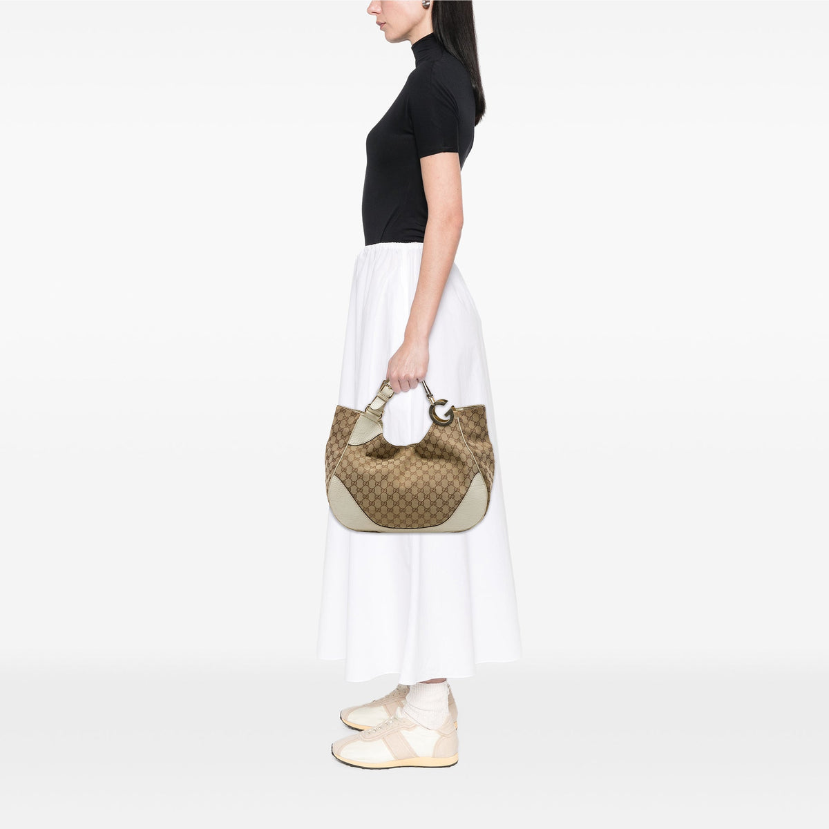 Gucci GG Canvas Charlotte Tote — Beige