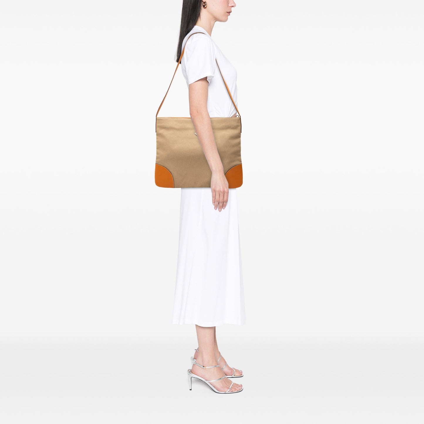 Prada Canvas Logo Crossbody