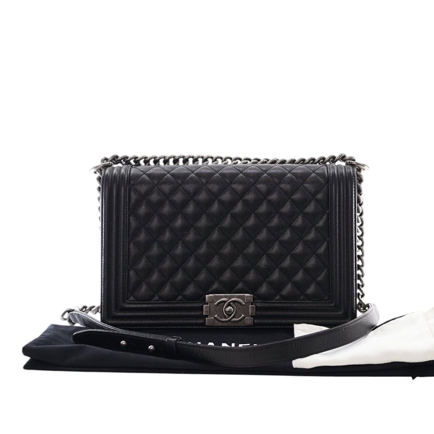 Chanel Medium Quilted Caviar Boy Flap