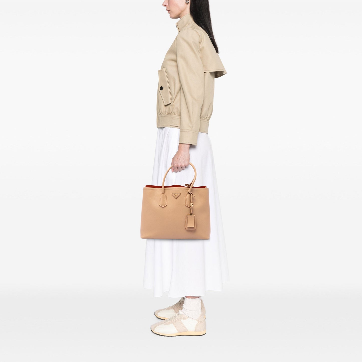Prada Medium Saffiano Cuir Double Satchel