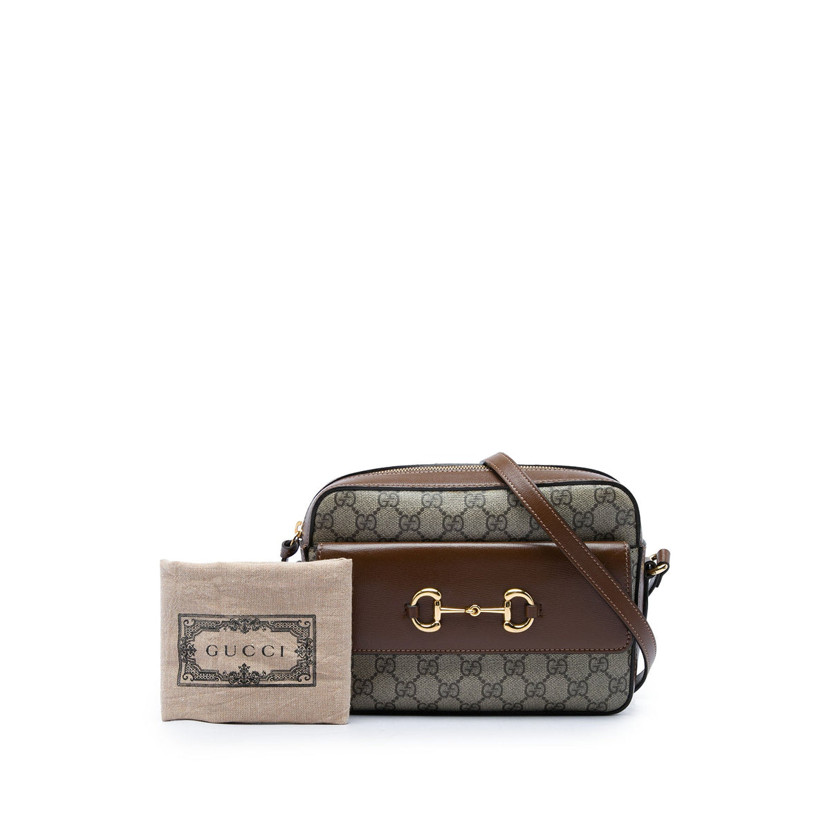 Gucci Small GG Supreme Horsebit 1955 Crossbody
