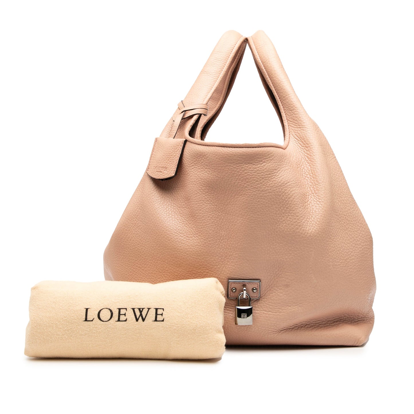 LOEWE Calfskin Calle Lock Shoulder Bag