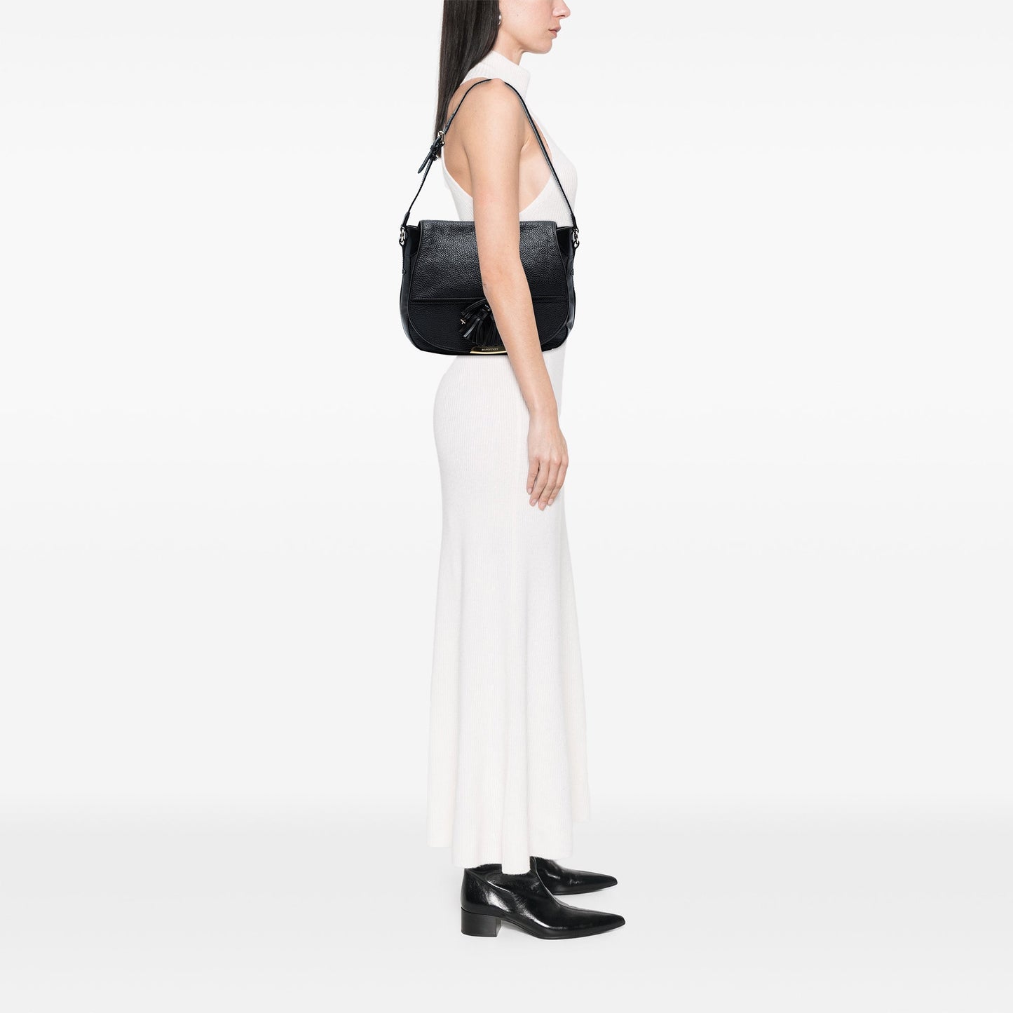 Burberry Medium Grained Leather Maydown Shoulder Bag