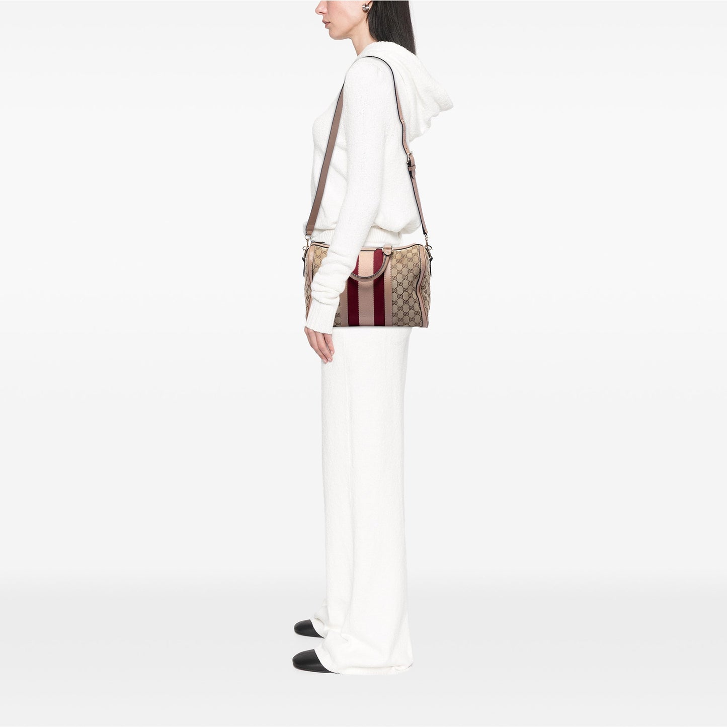 Gucci Medium GG Canvas Web Joy Boston Bag