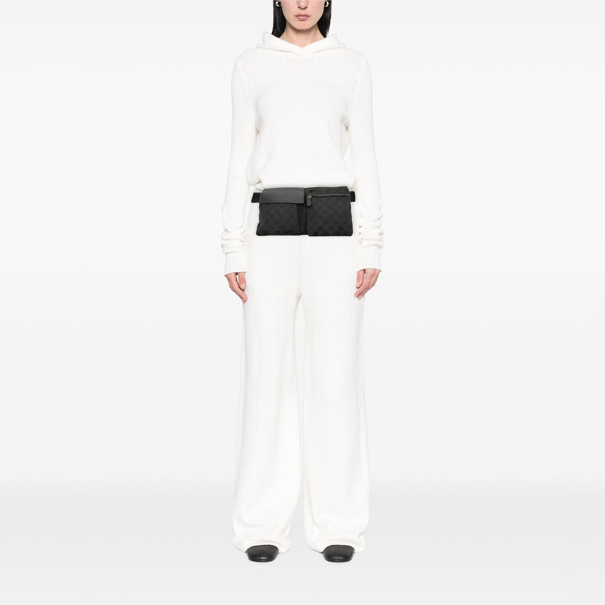 Gucci GG Canvas Double Pocket Belt Bag