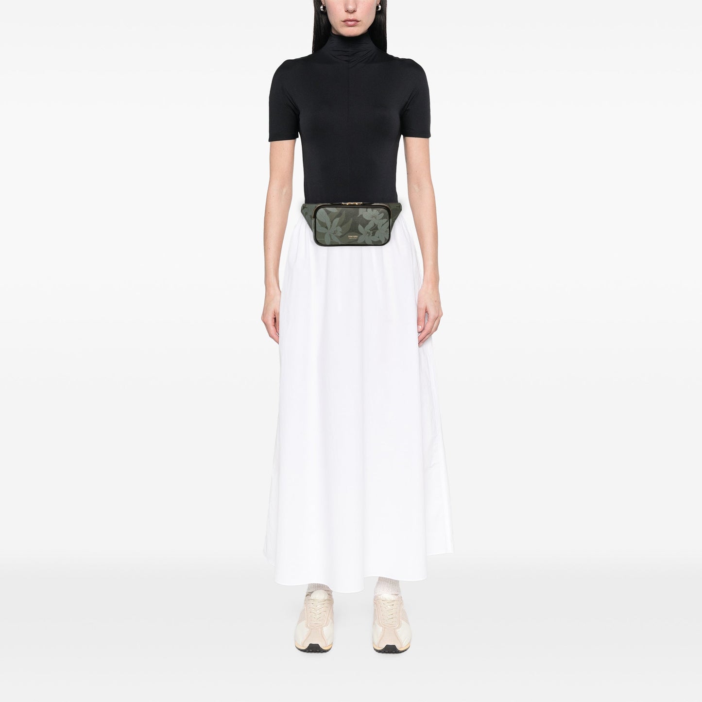 Tom Ford Leather Floral Print Belt Bag