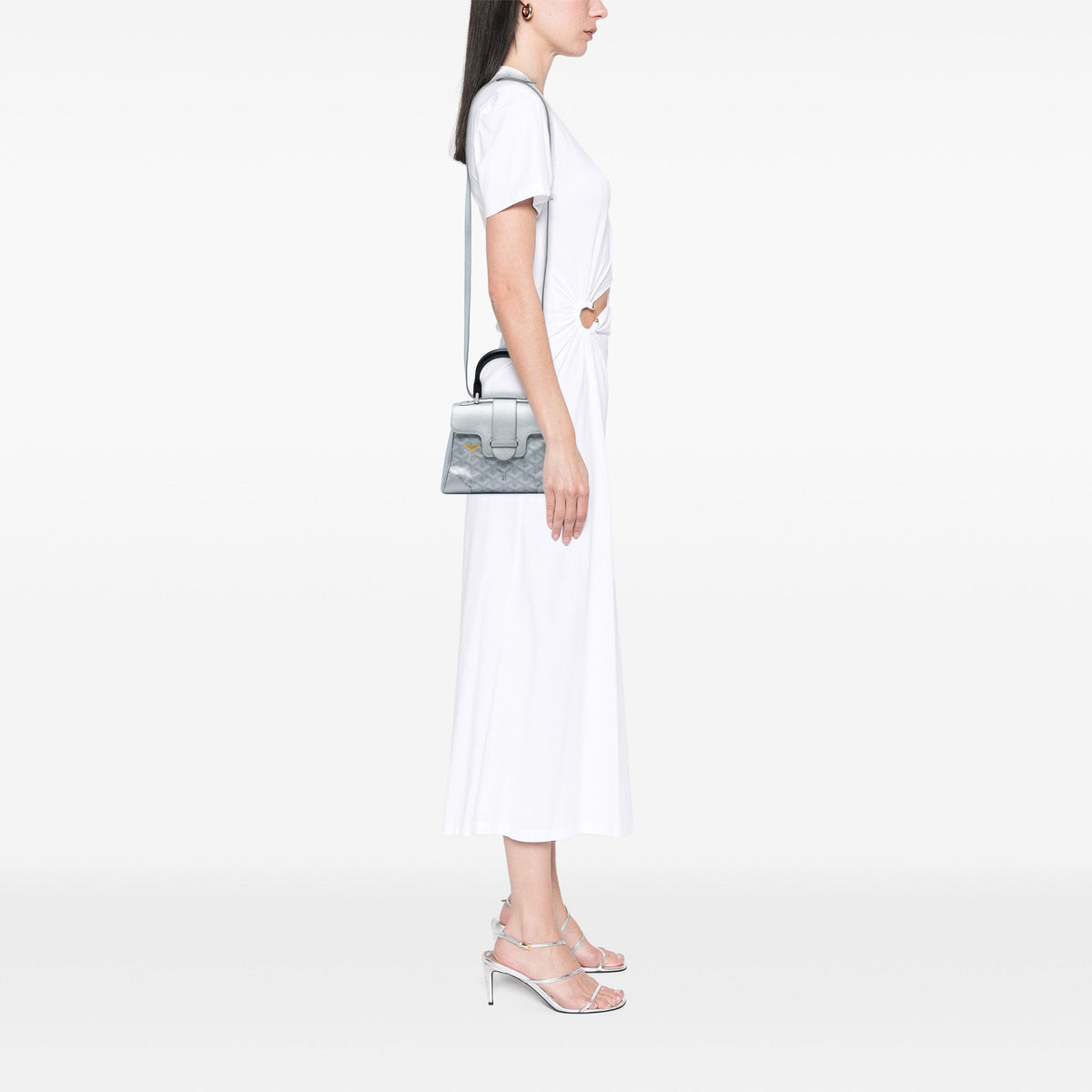 Goyard Mini Goyardine Precious Metals Saigon Souple — Silver