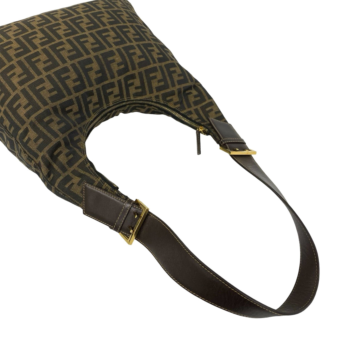 Fendi Zucca Canvas Shoulder Bag