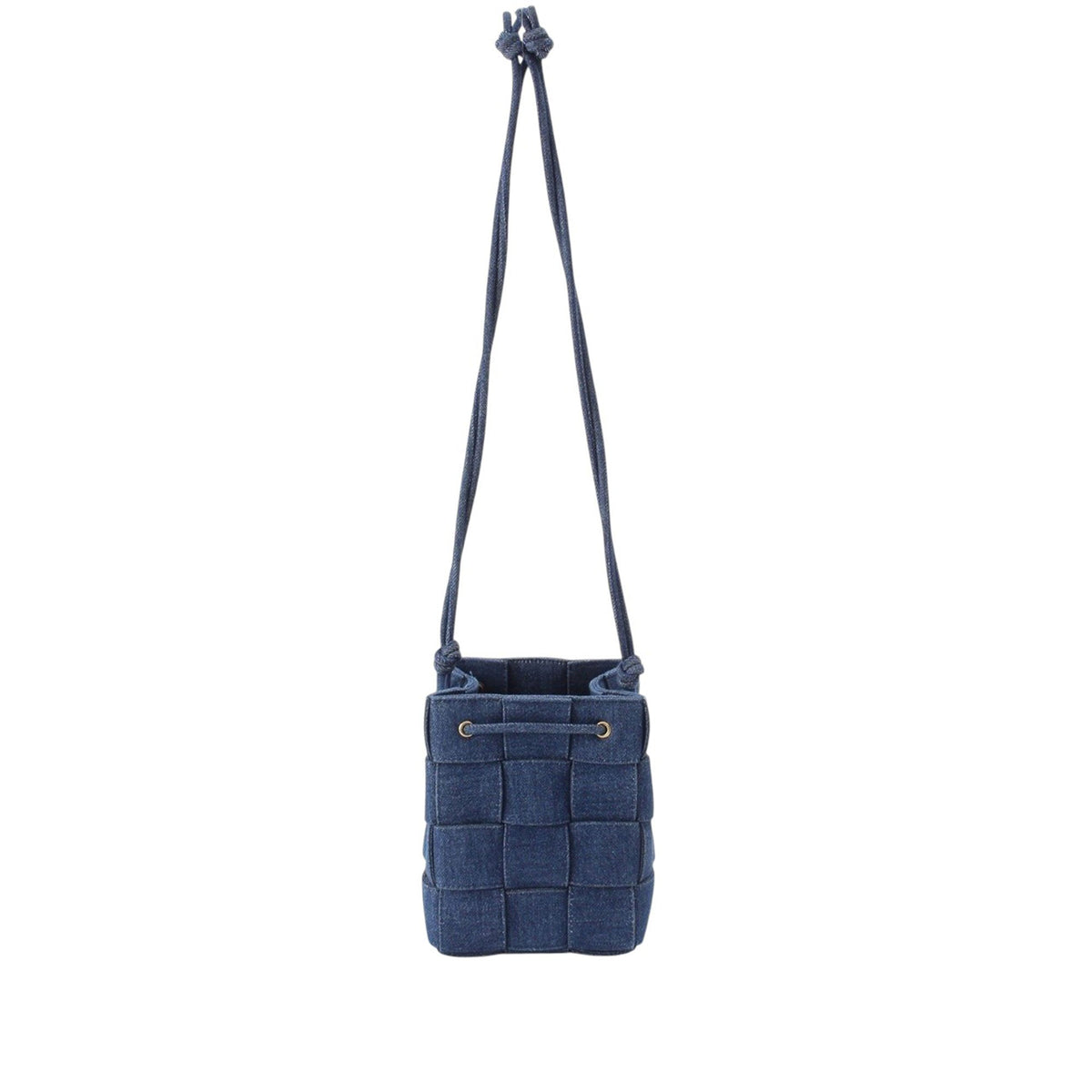 Bottega Veneta Small Denim Maxi Intrecciato Cassette Bucket Bag