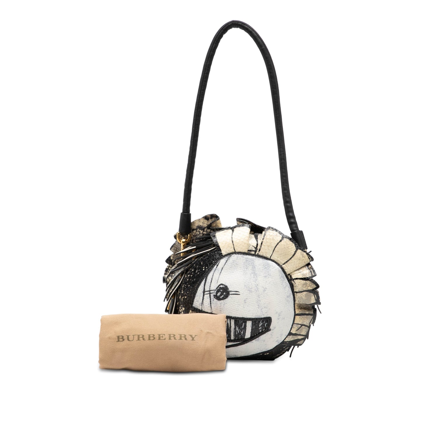 Burberry Croc Embossed Pallas Helmet Shoulder Bag