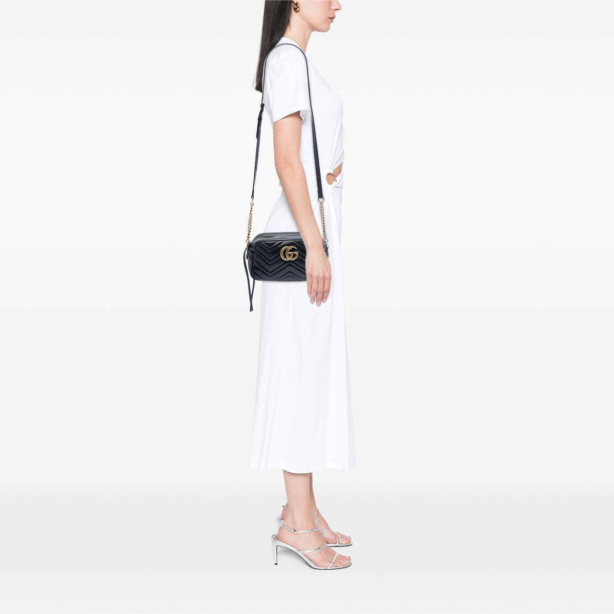 Gucci Small GG Marmont Matelasse Calfskin Crossbody