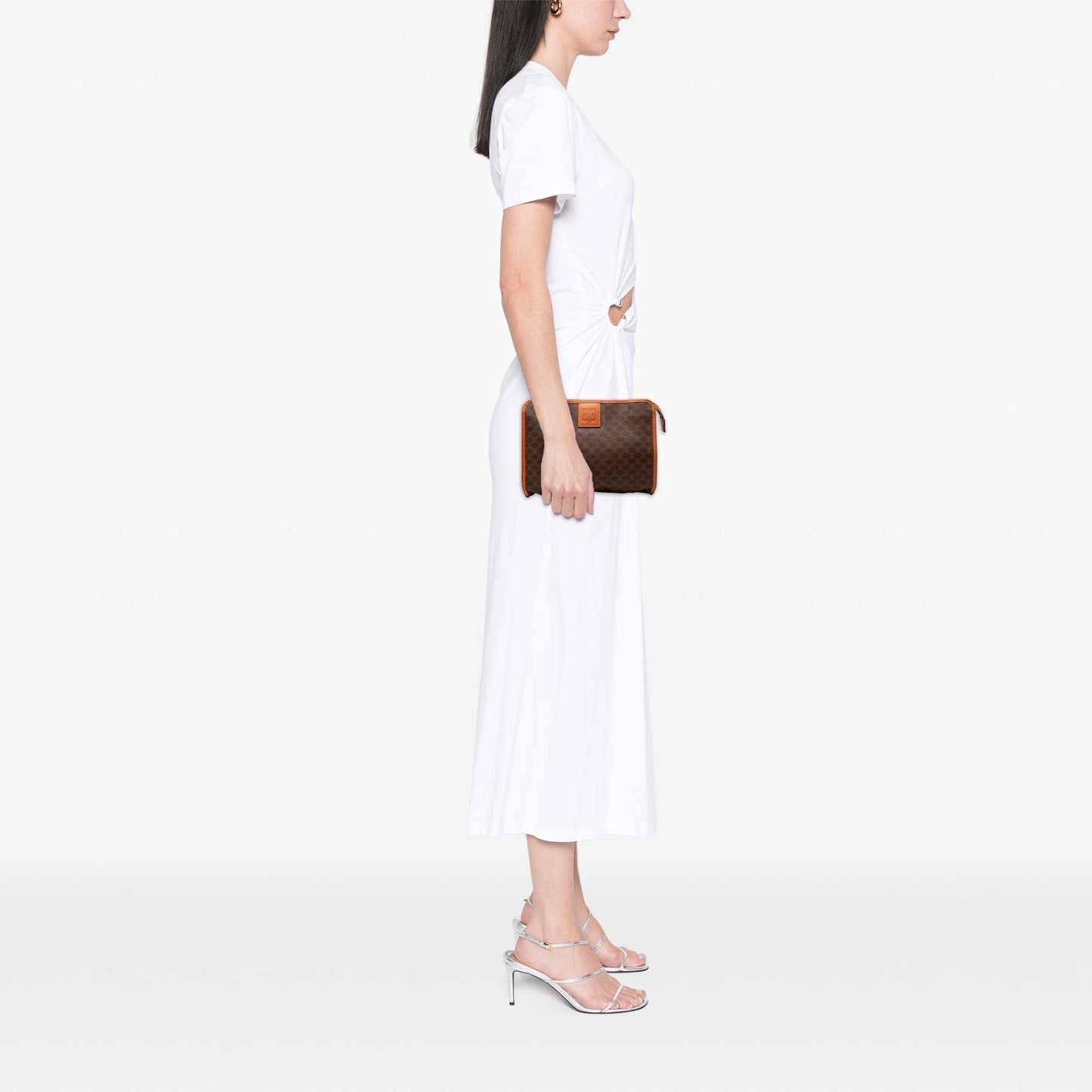 Celine Macadam Coated Canvas Clutch