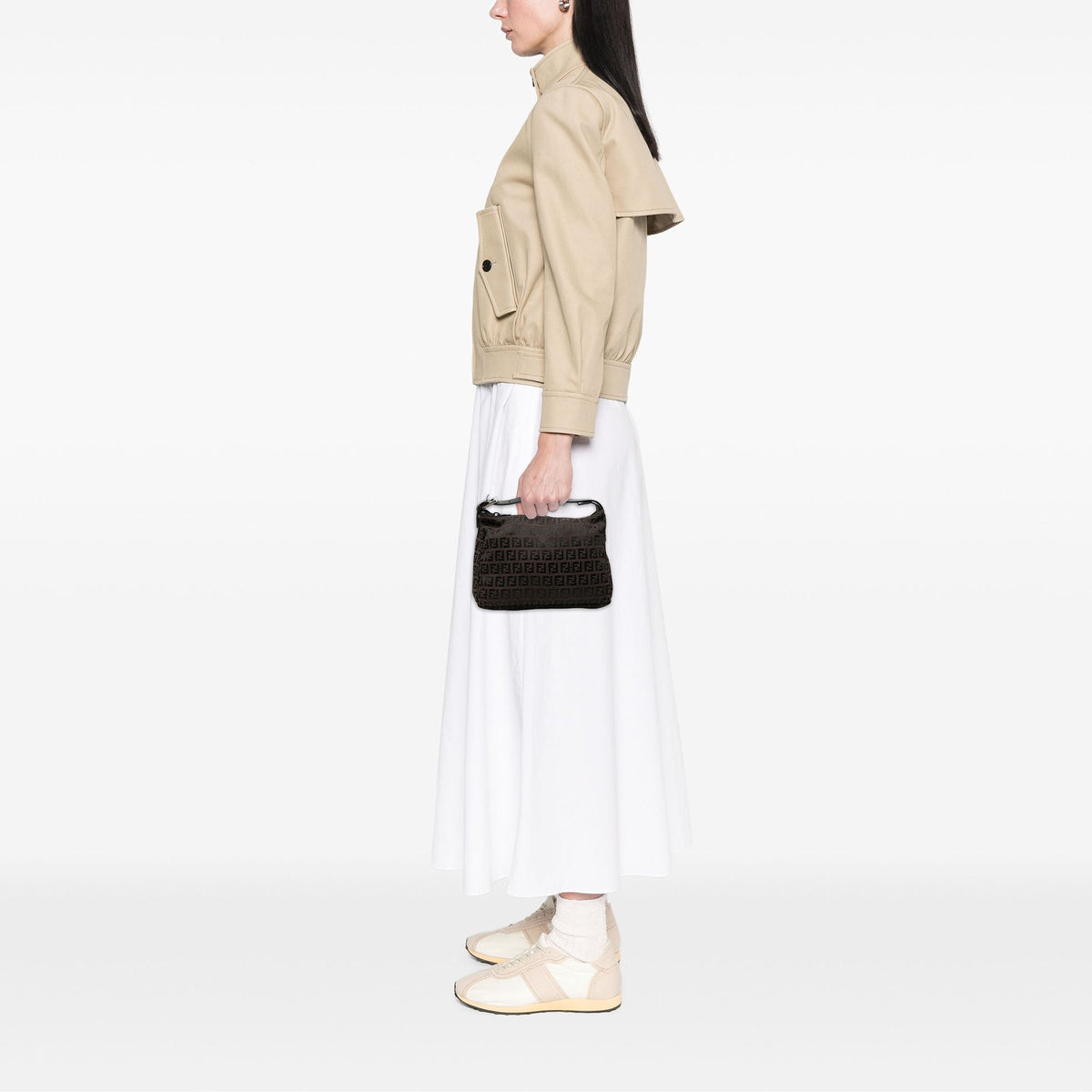 Fendi Zucchino Canvas Handbag