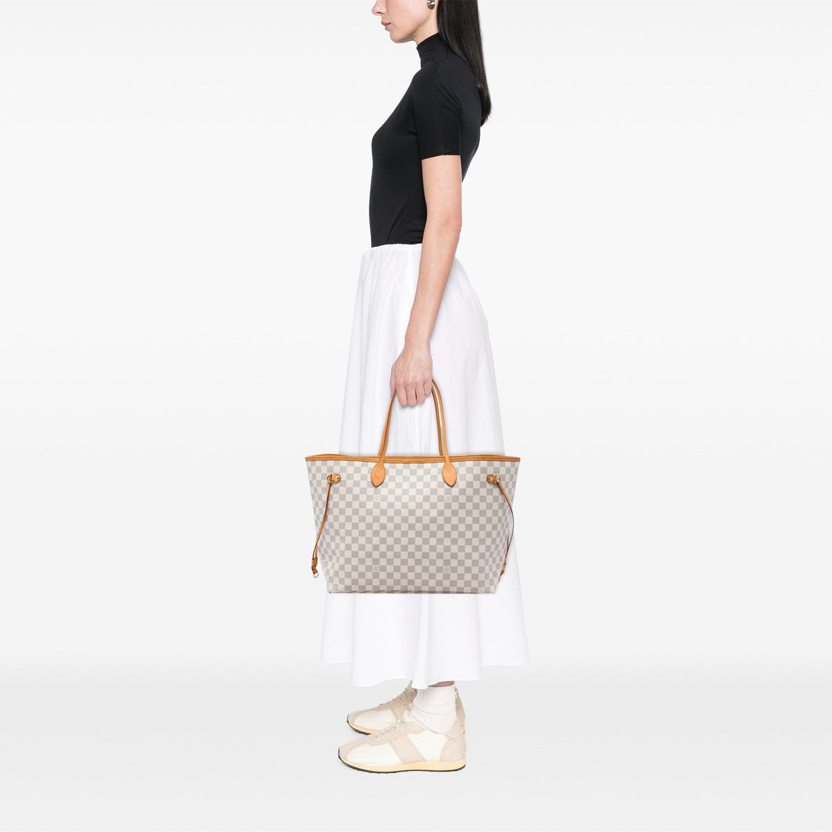 Louis Vuitton Damier Azur Neverfull GM — White